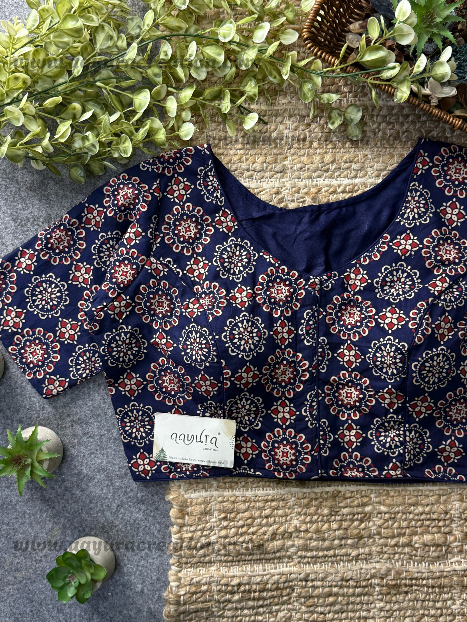 Ajrakh Boatneck Blouse