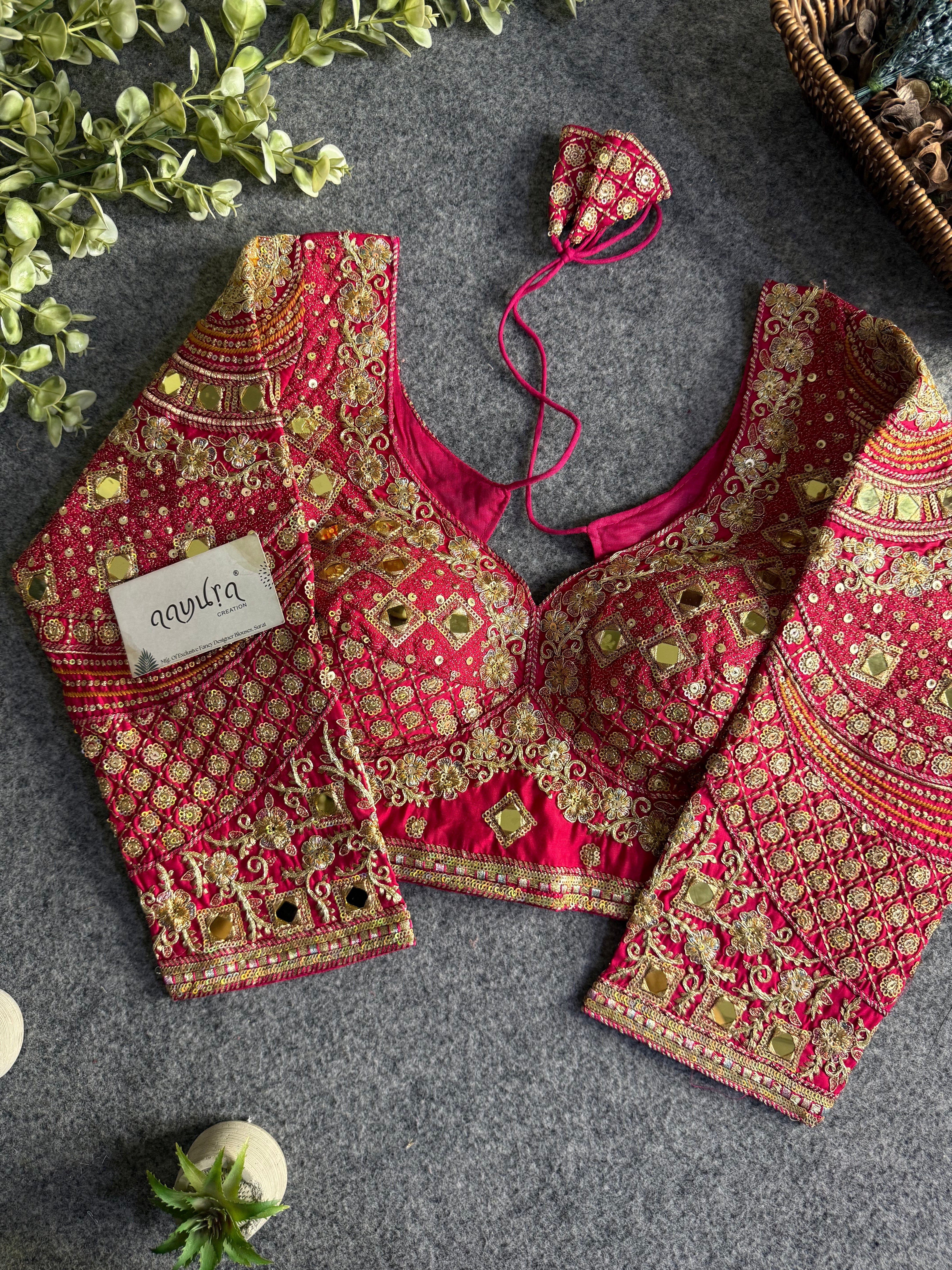 Heritage Embroidery Mirror Work Blouse