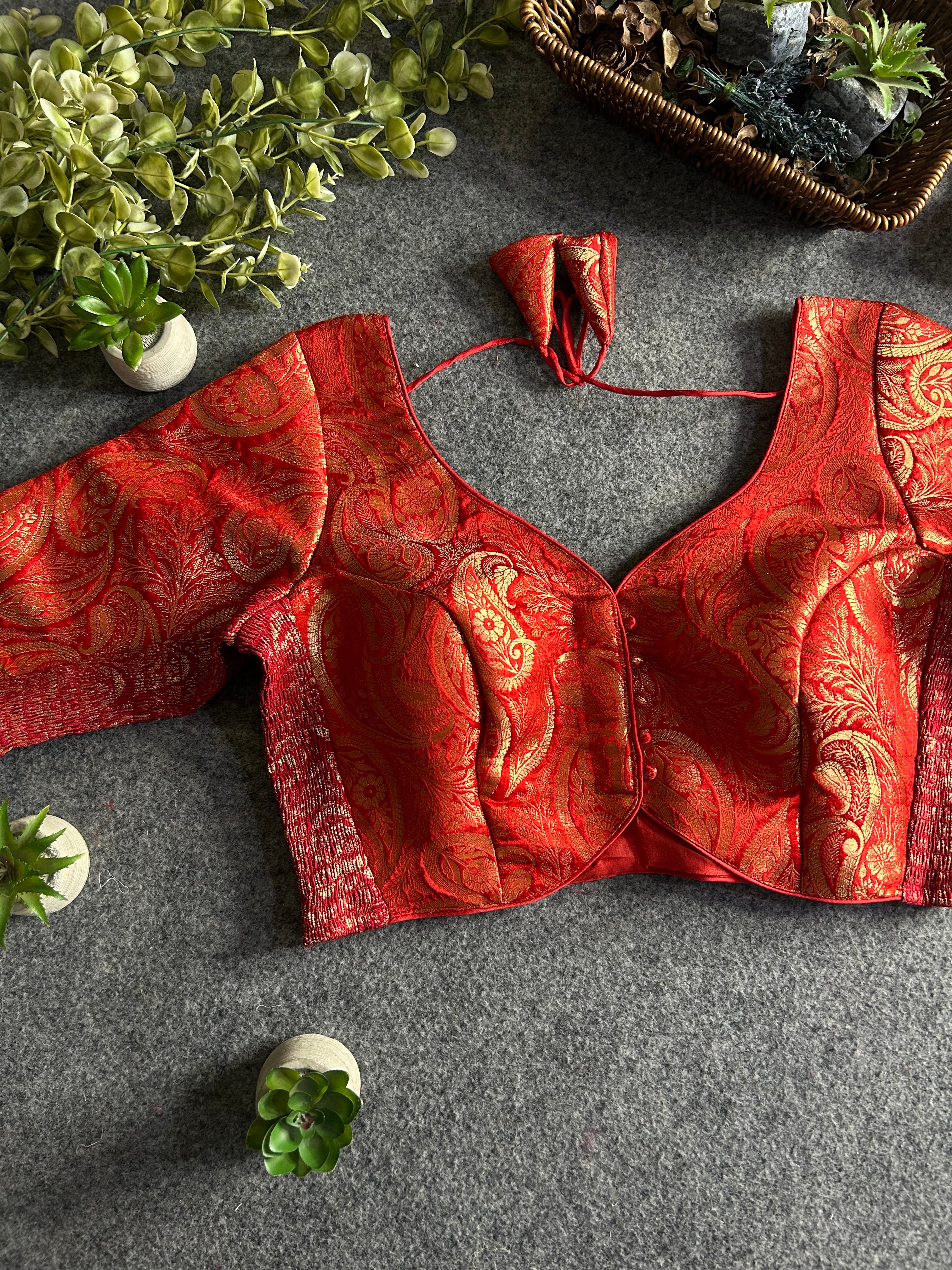 Vihana Banarasi Front Open Blouse