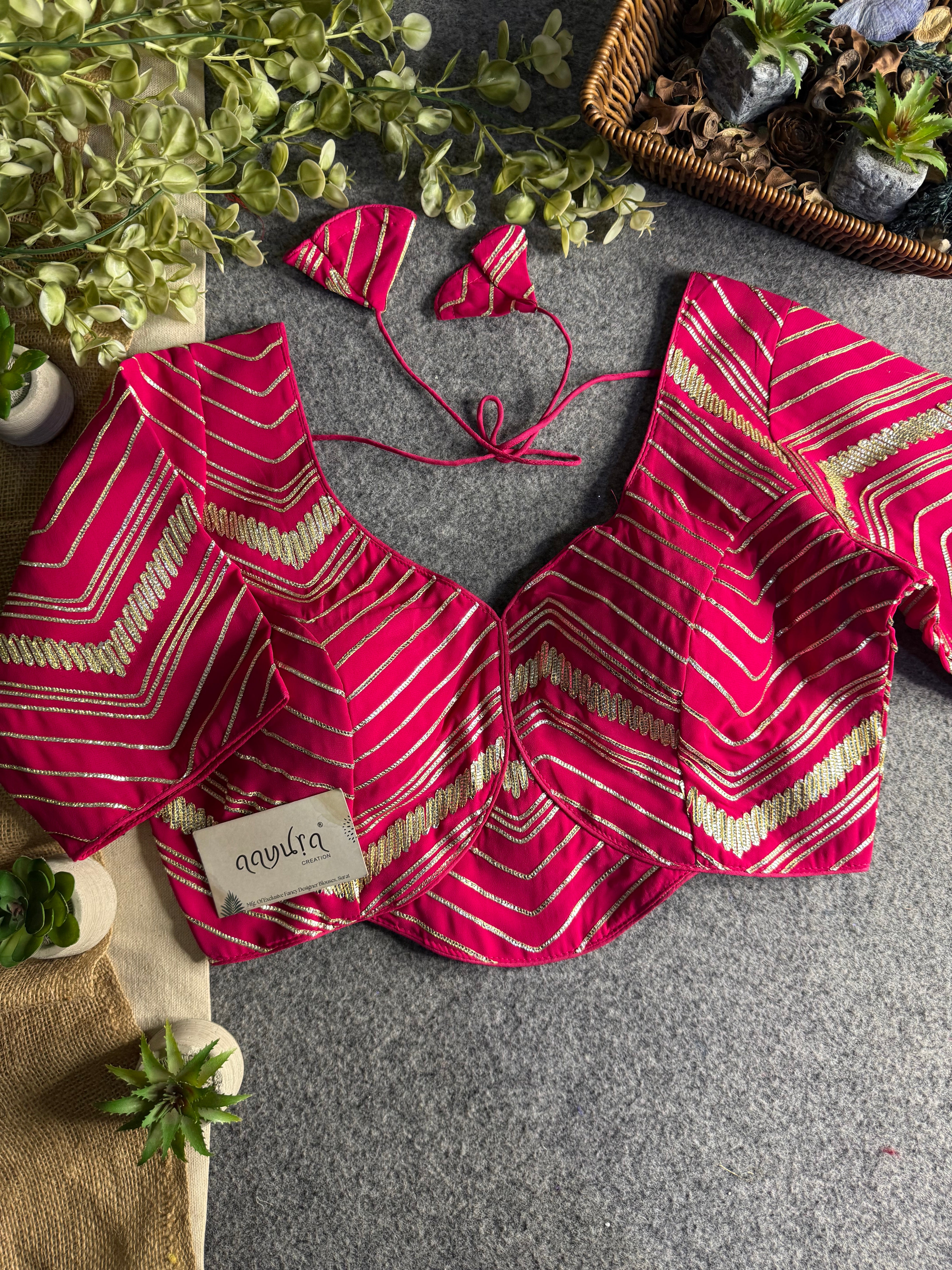 Royal Georgette Gota Patti Blouse