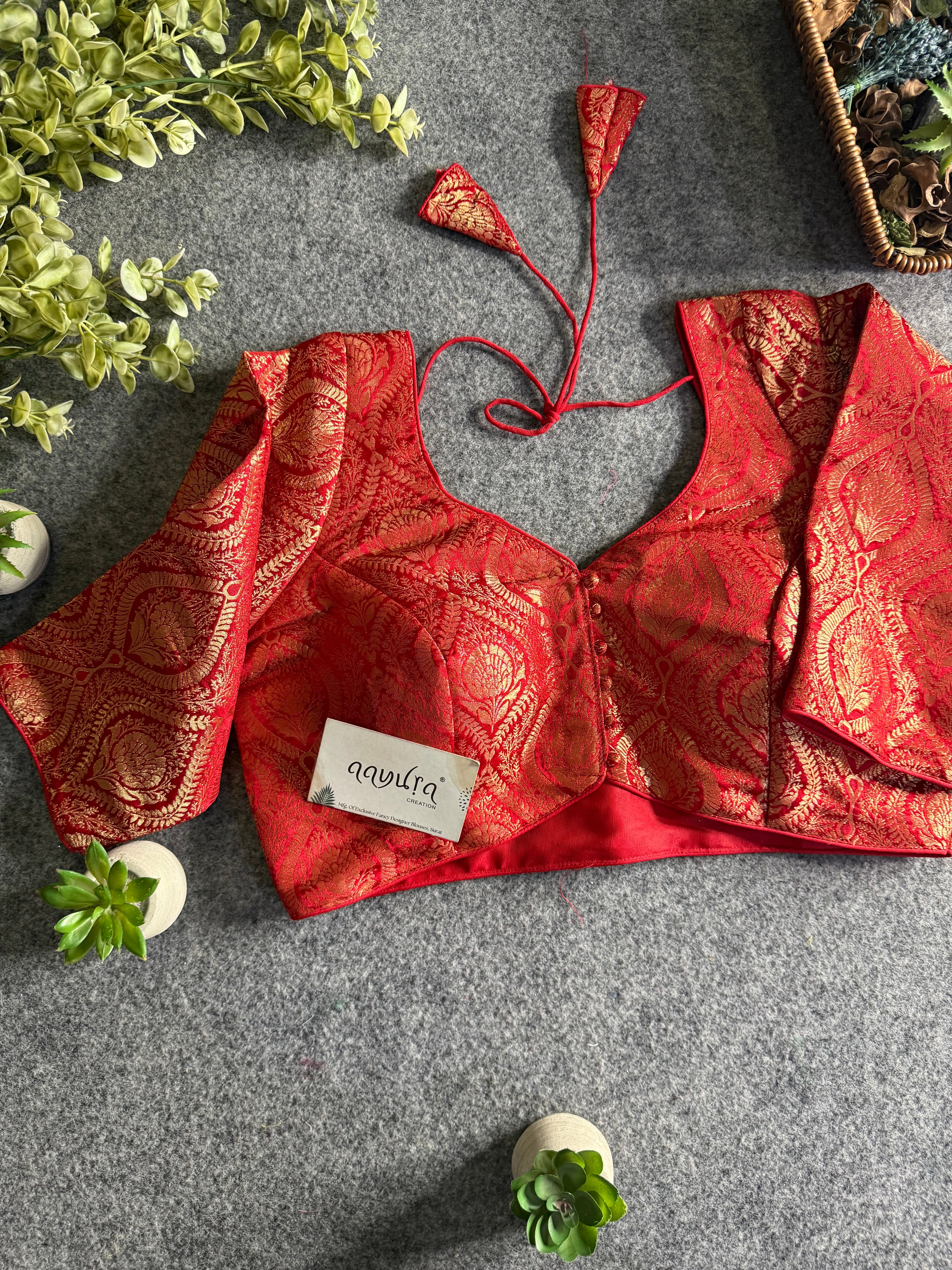 Ira Banarasi Classic Sleeve Blouse