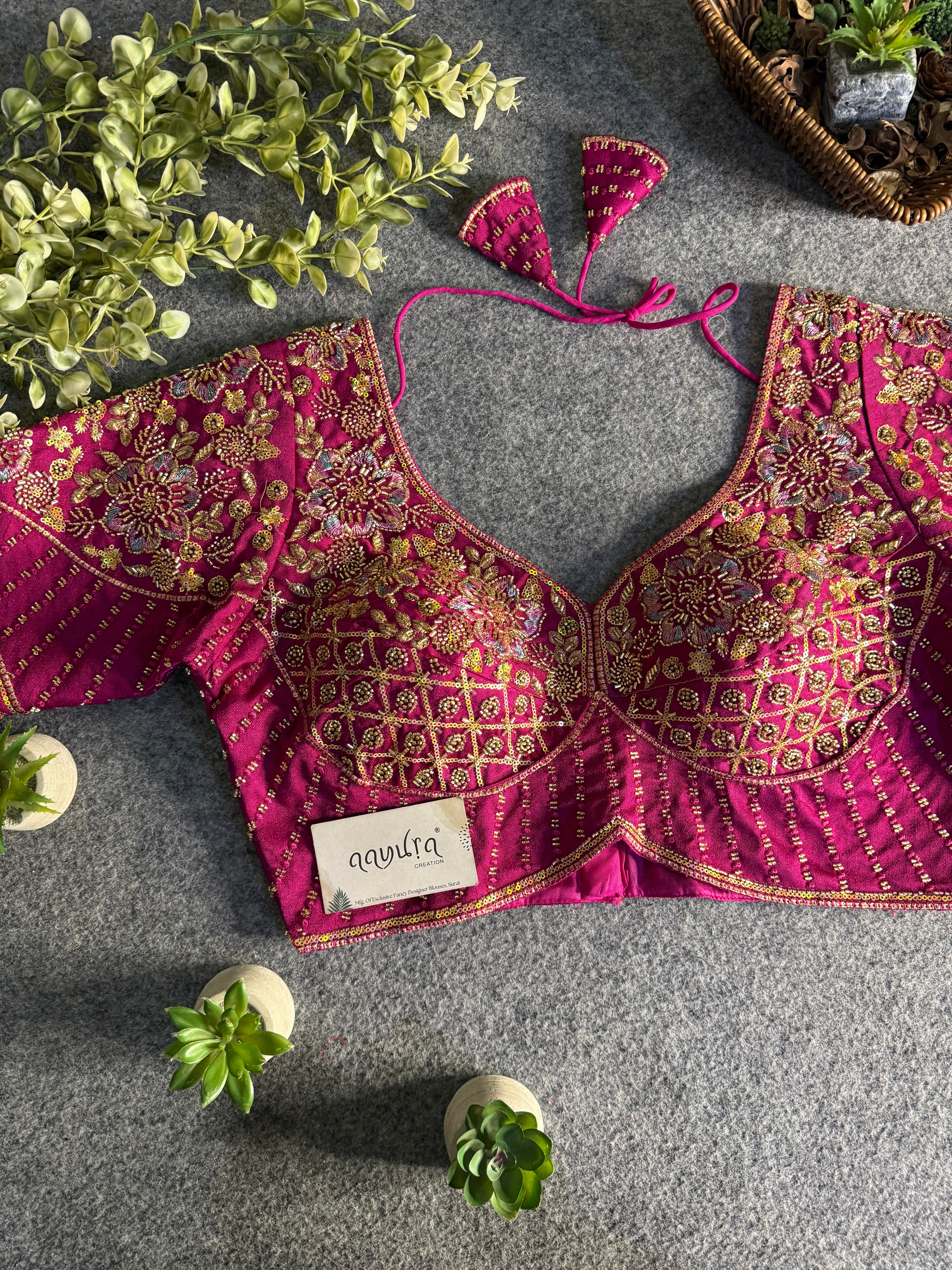 Glamour Italian Silk Beads & Sequence Blouse