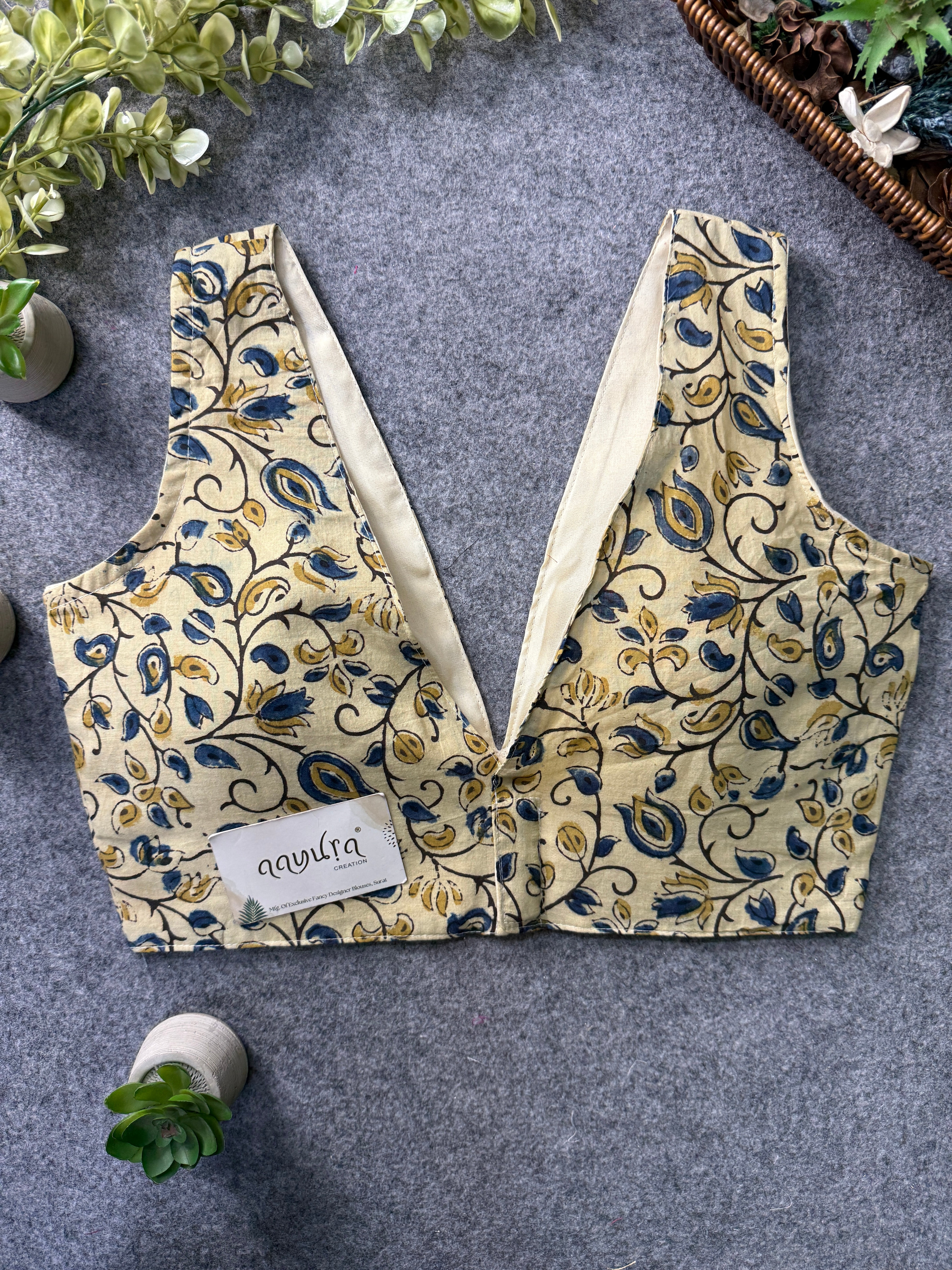 Ajrakh V Neck