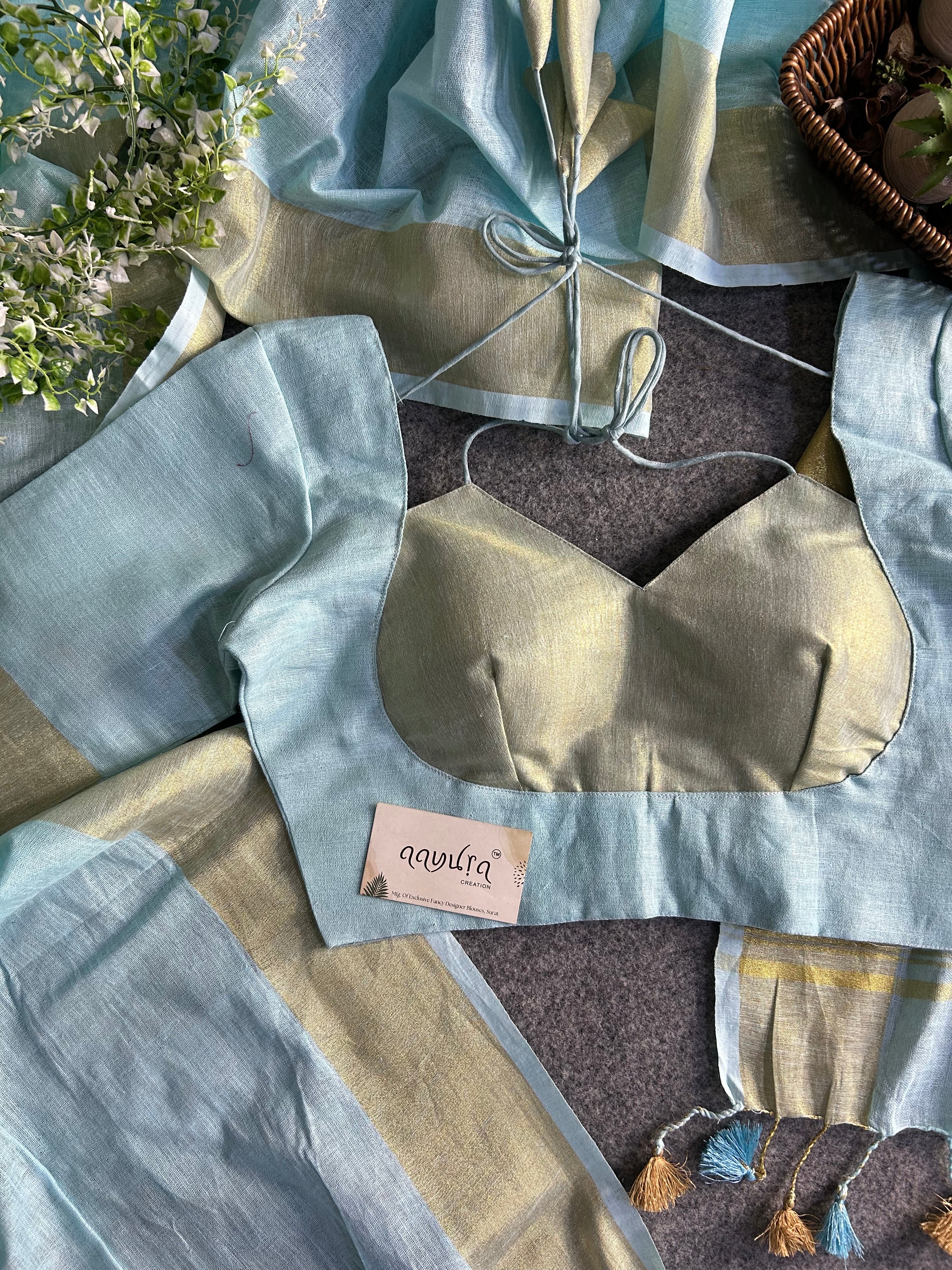 Handwoven Linen Grace Saree