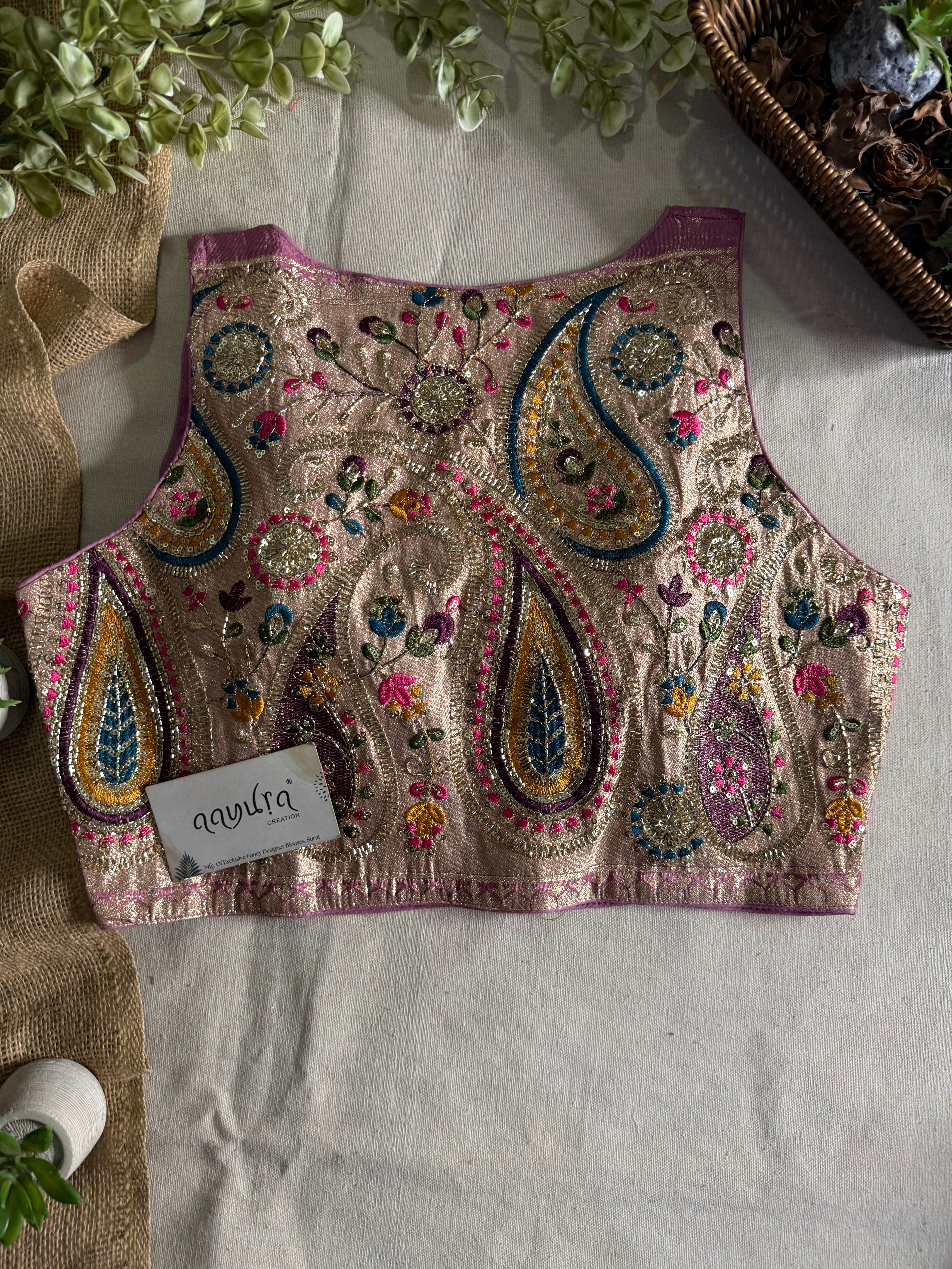 Heritage Banarasi Silk Multi-Thread Work Blouse
