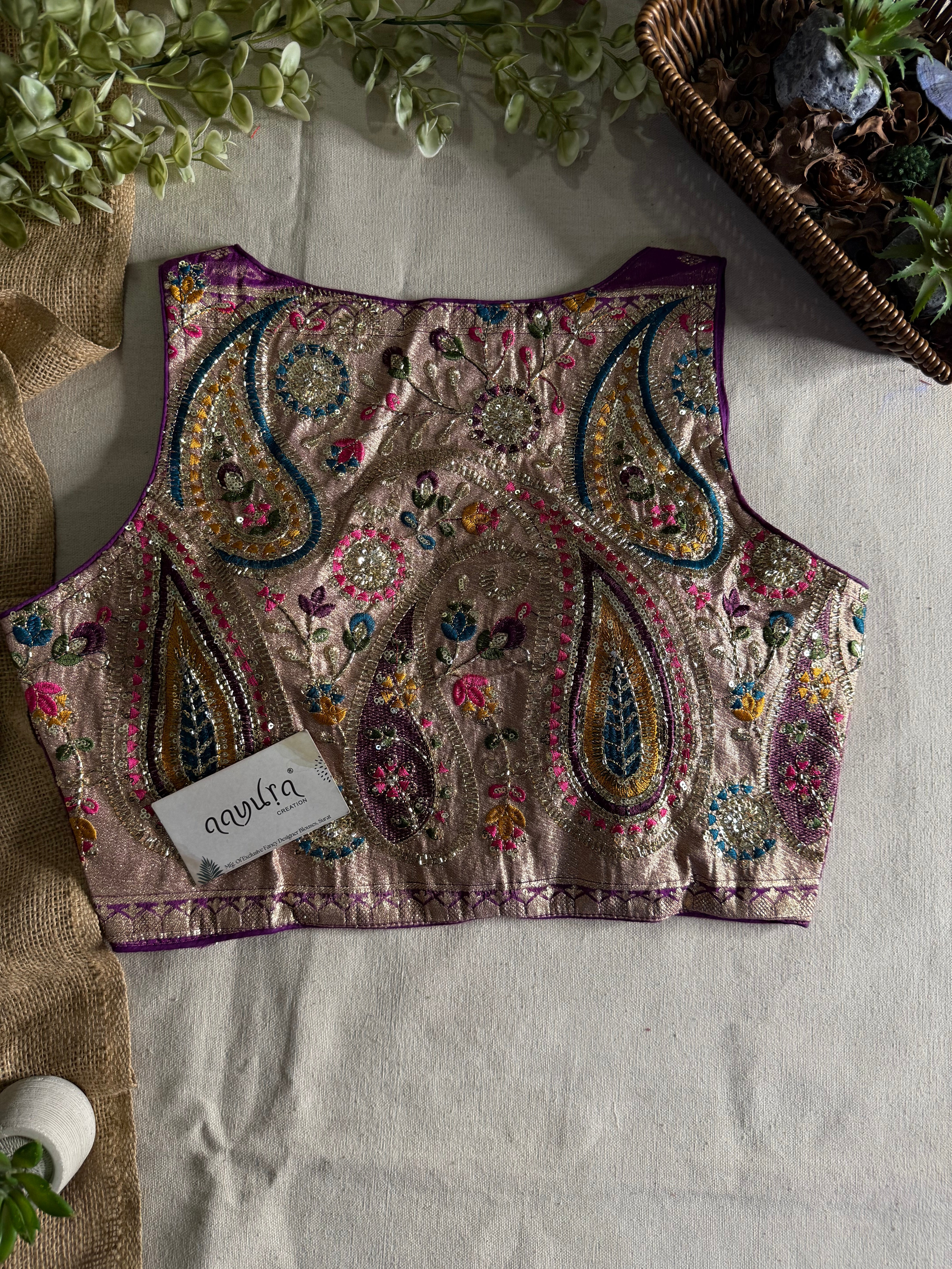 Heritage Banarasi Silk Multi-Thread Work Blouse