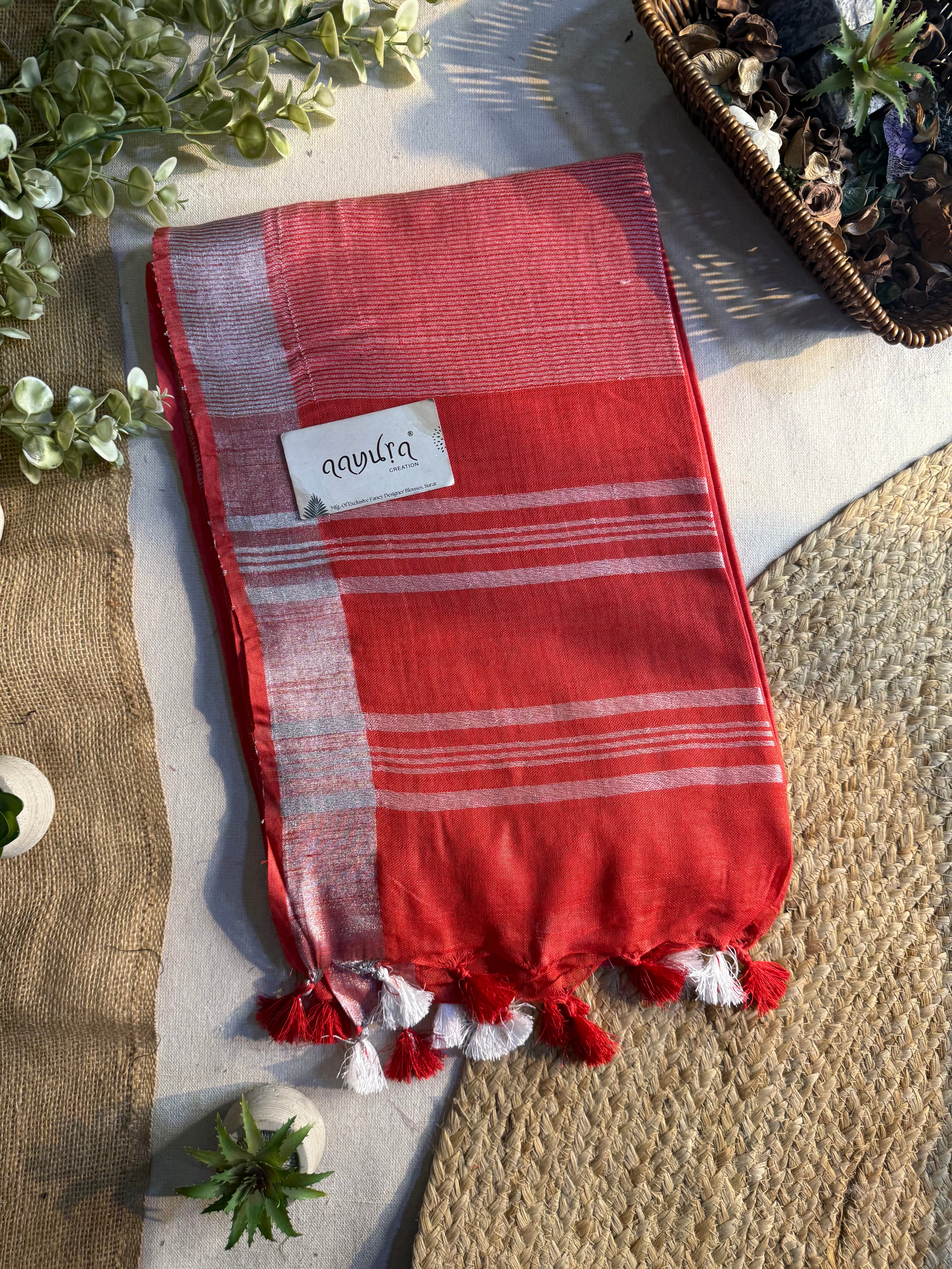 D-Linen Cotton Saree