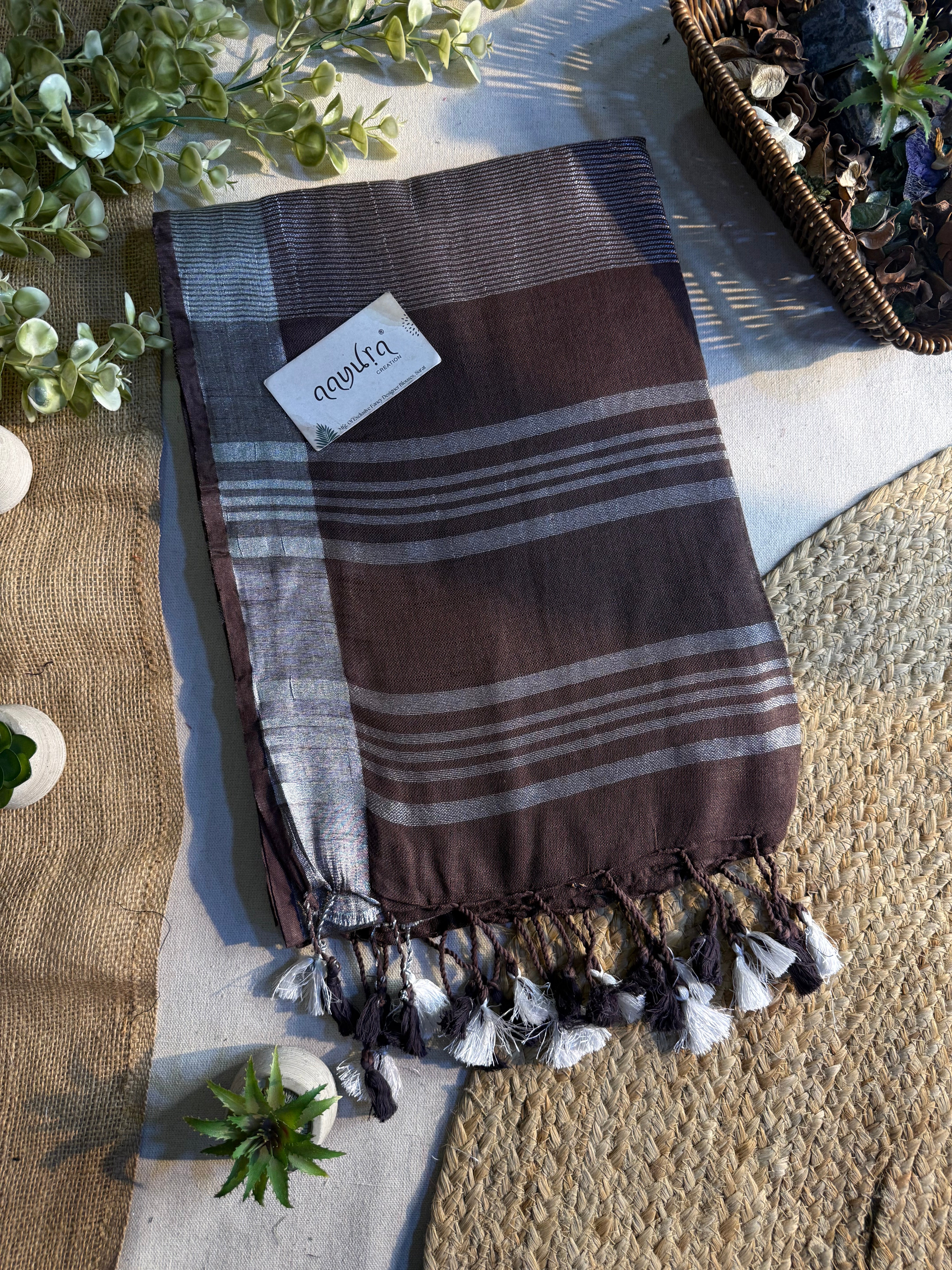 D-Linen Cotton Saree