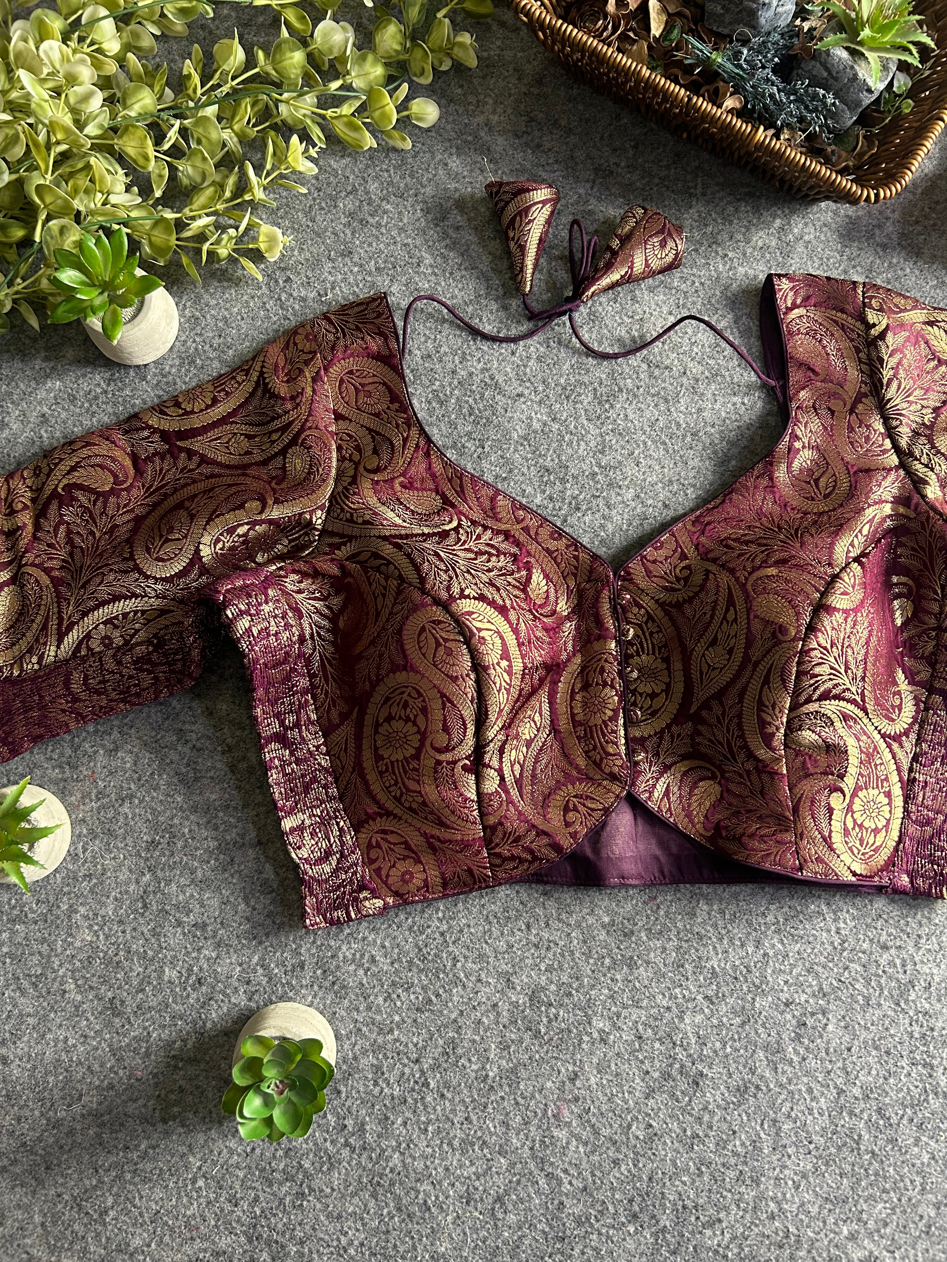 Vihana Banarasi Front Open Blouse