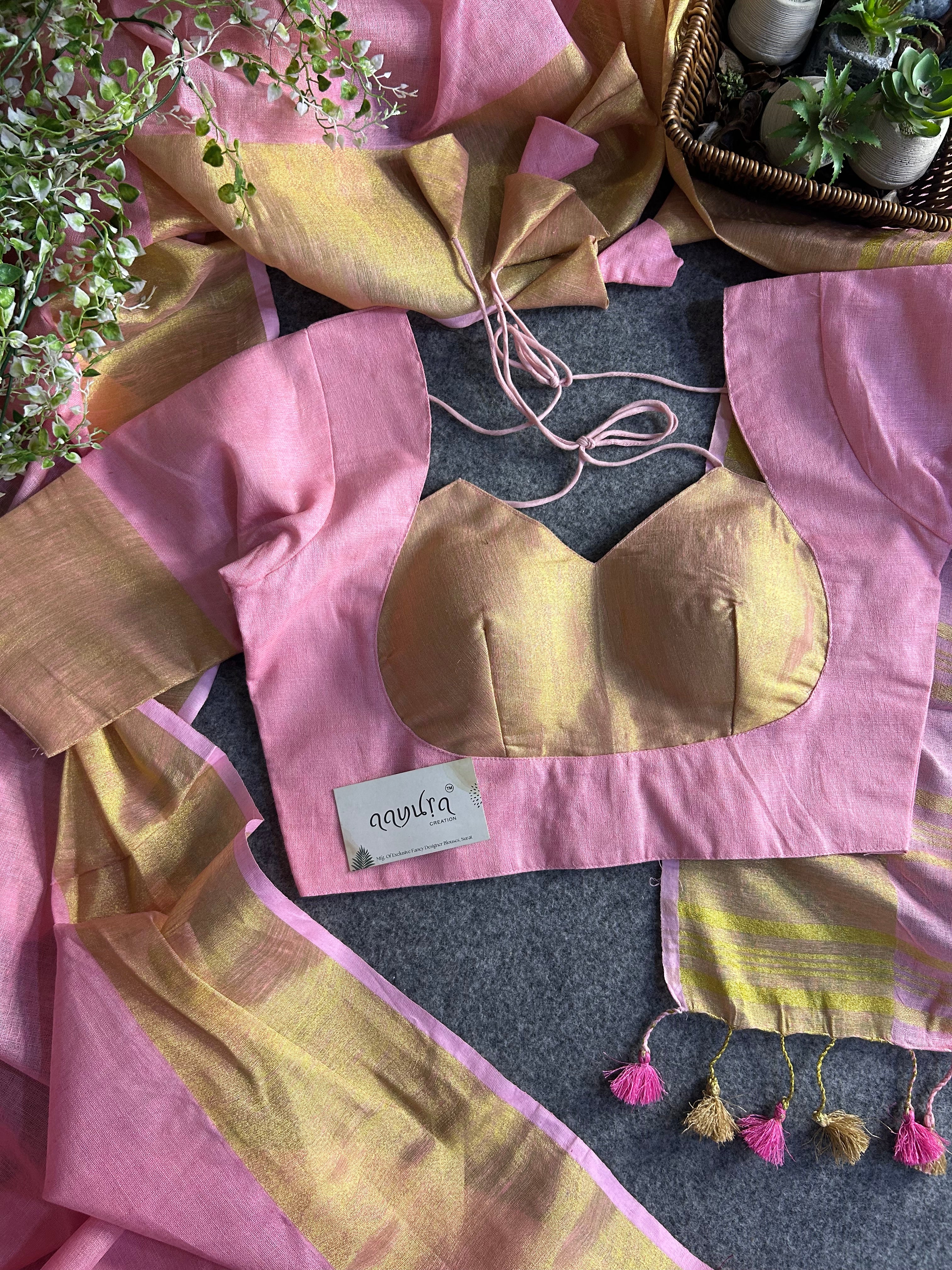 Handwoven Linen Grace Saree