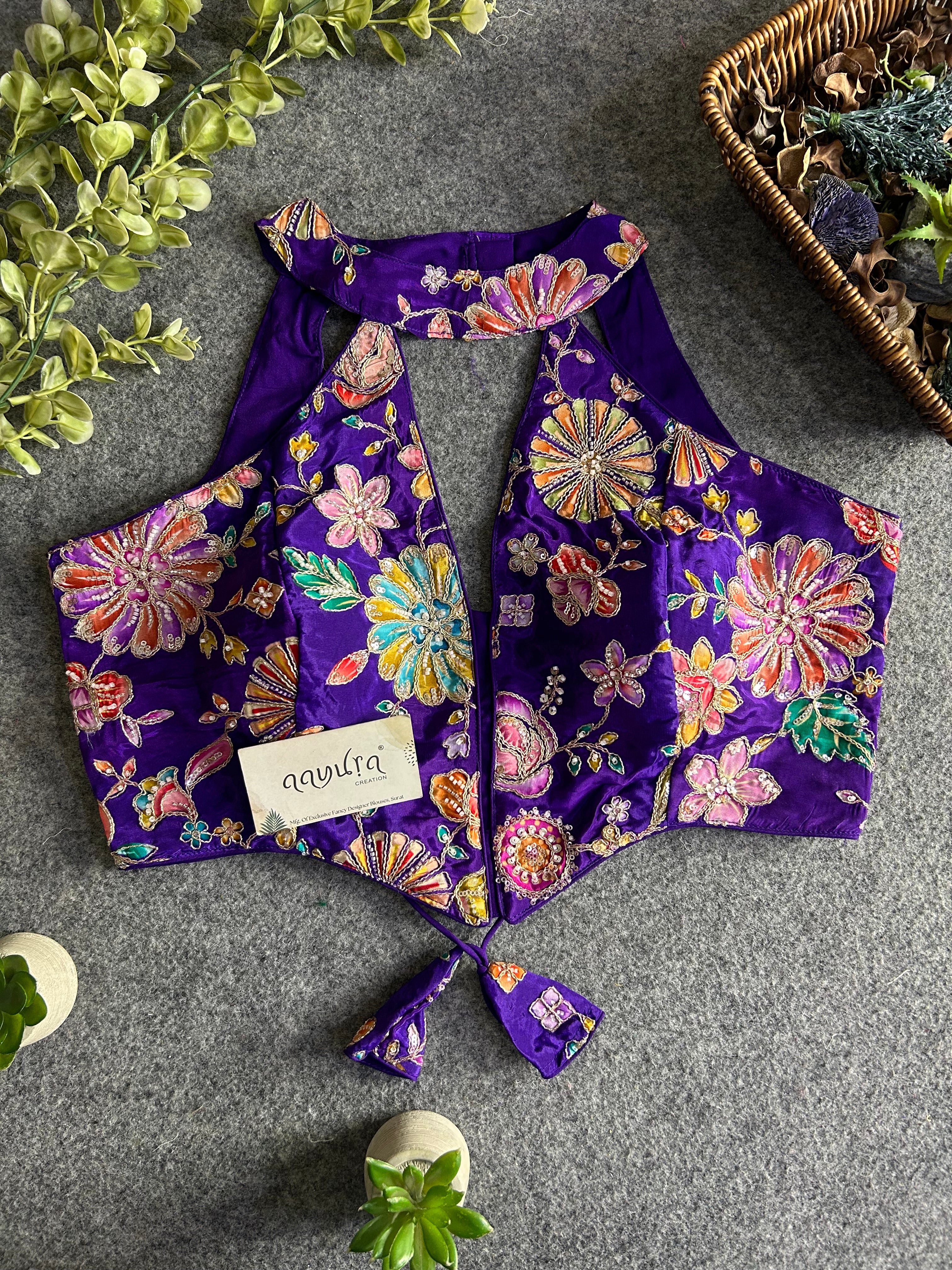 Noor Crape Silk Halter Blouse