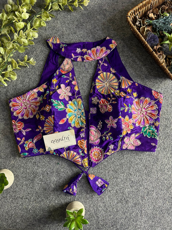 Noor Crape Silk Halter Blouse