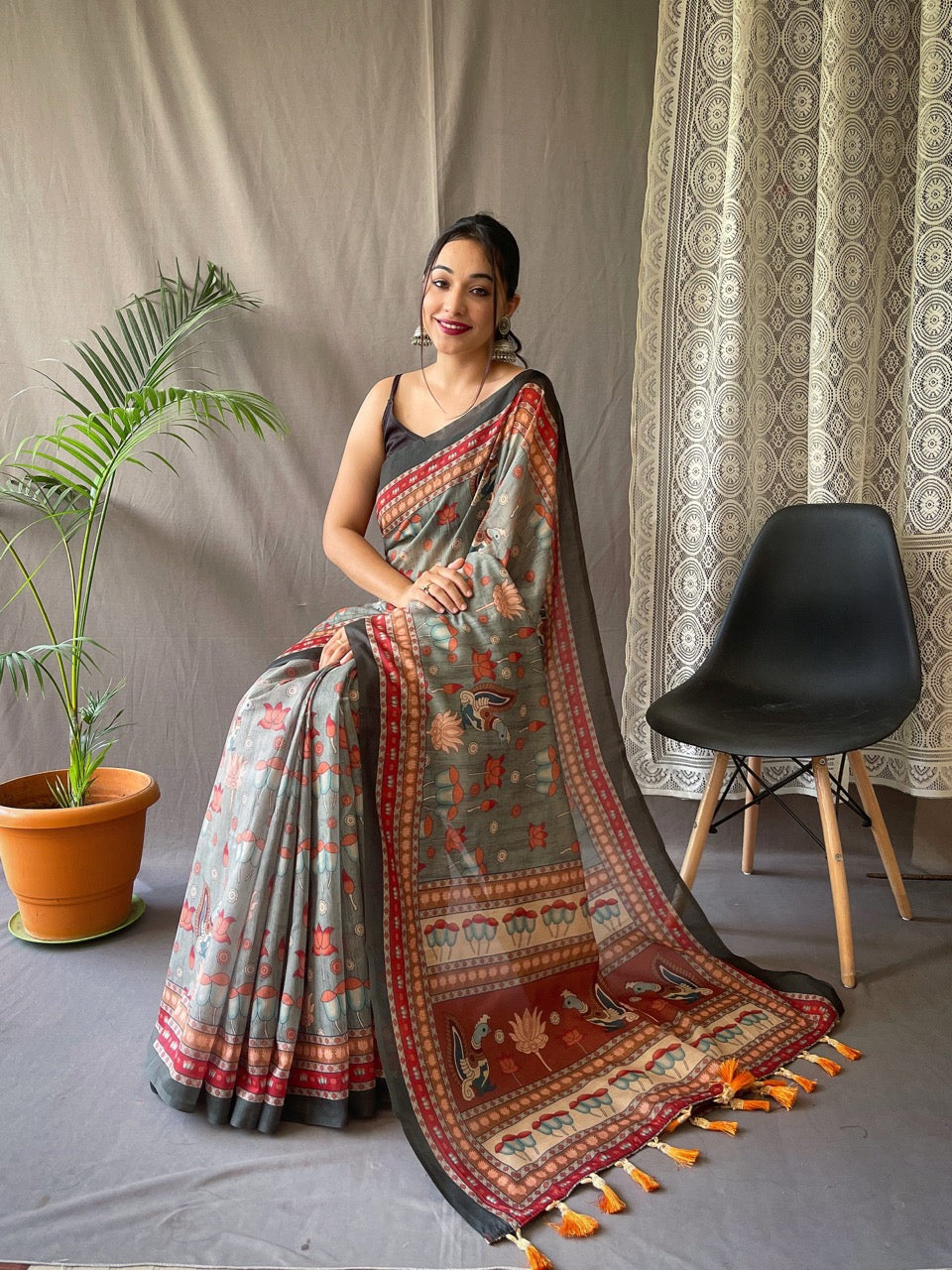Imperial Pure Malai Cotton Saree