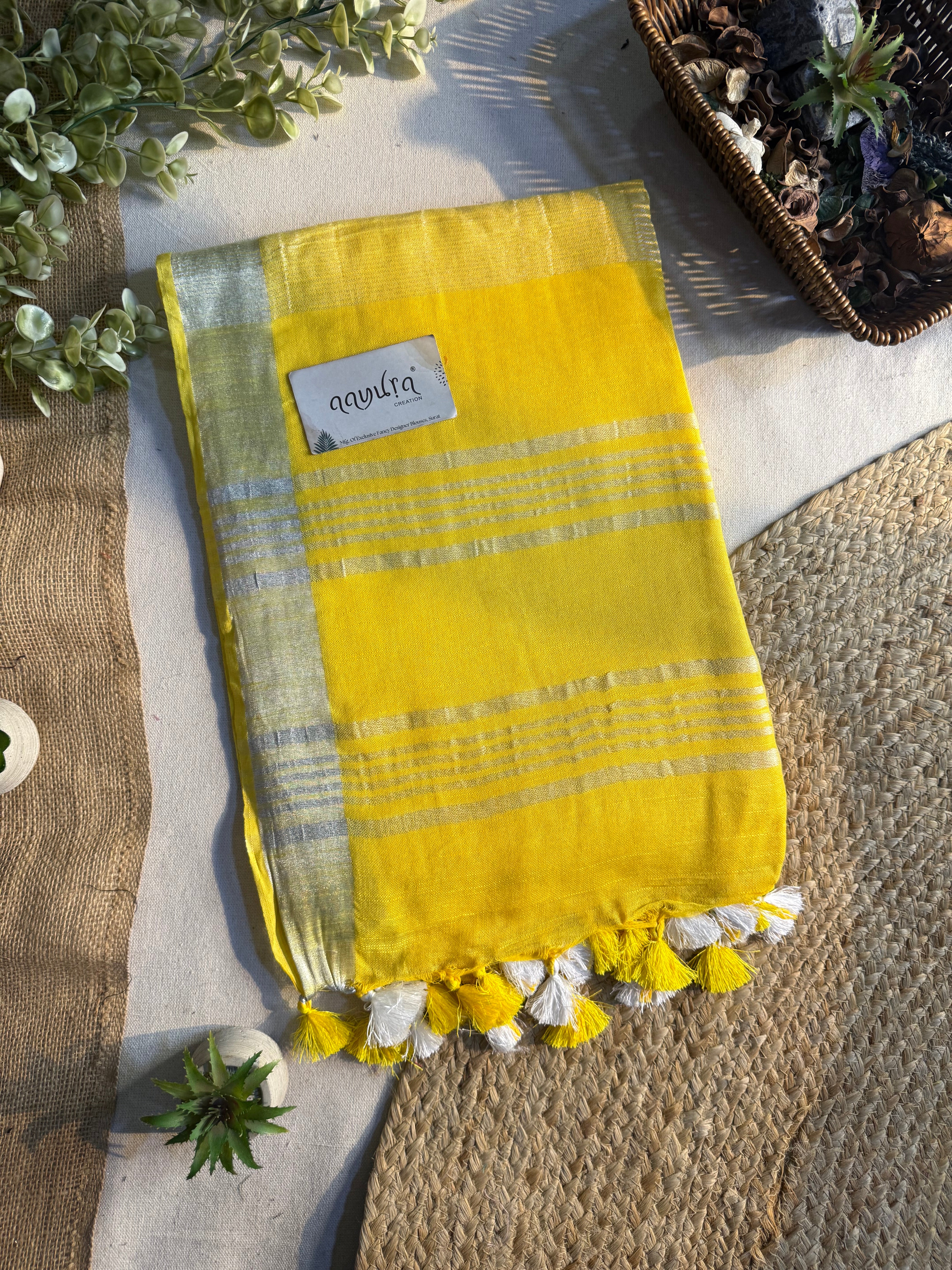 D-Linen Cotton Saree