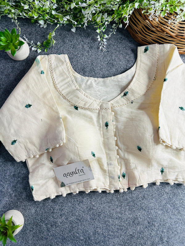 Khadi Cotton Collar Blouse