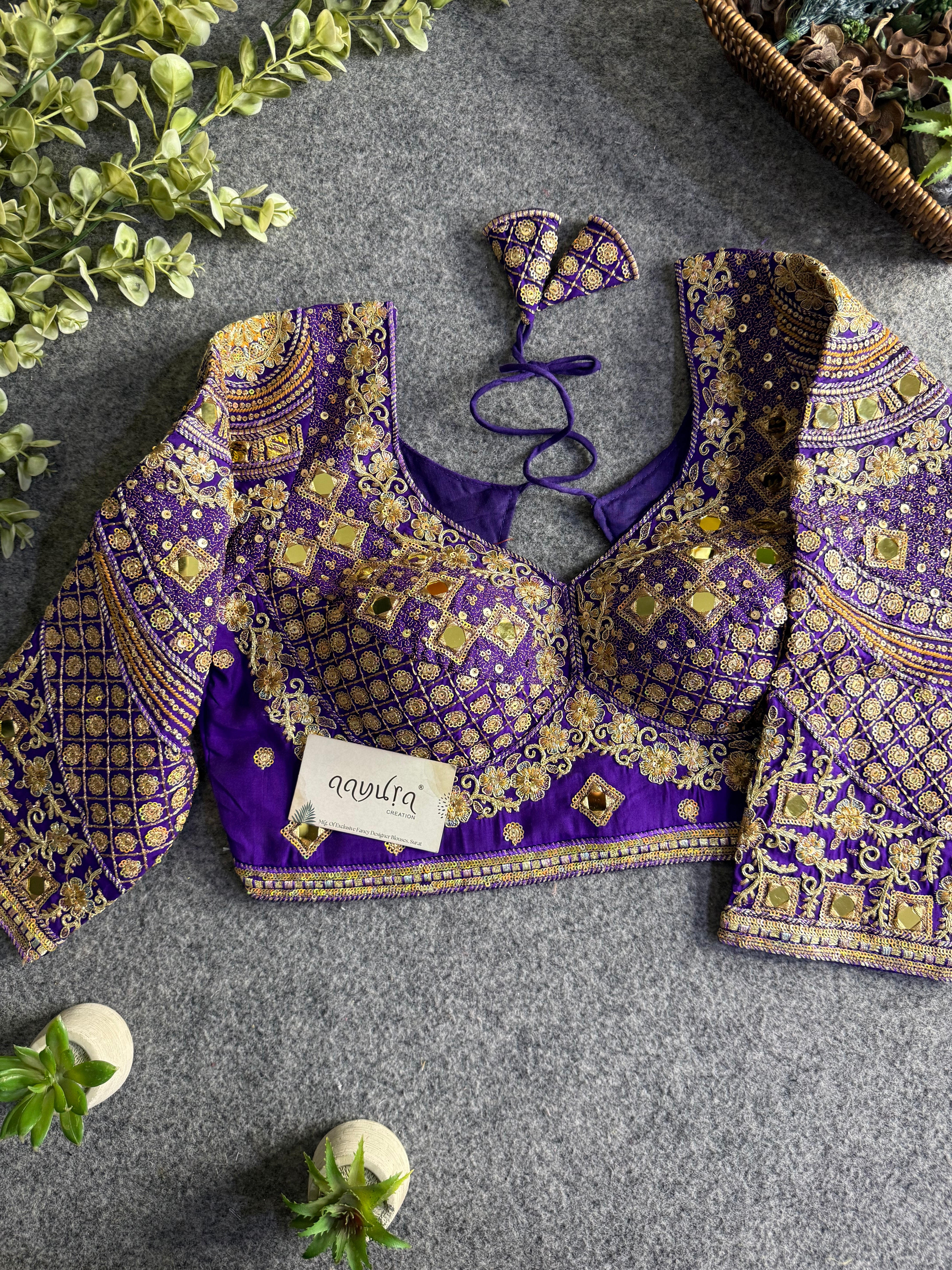 Heritage Embroidery Mirror Work Blouse