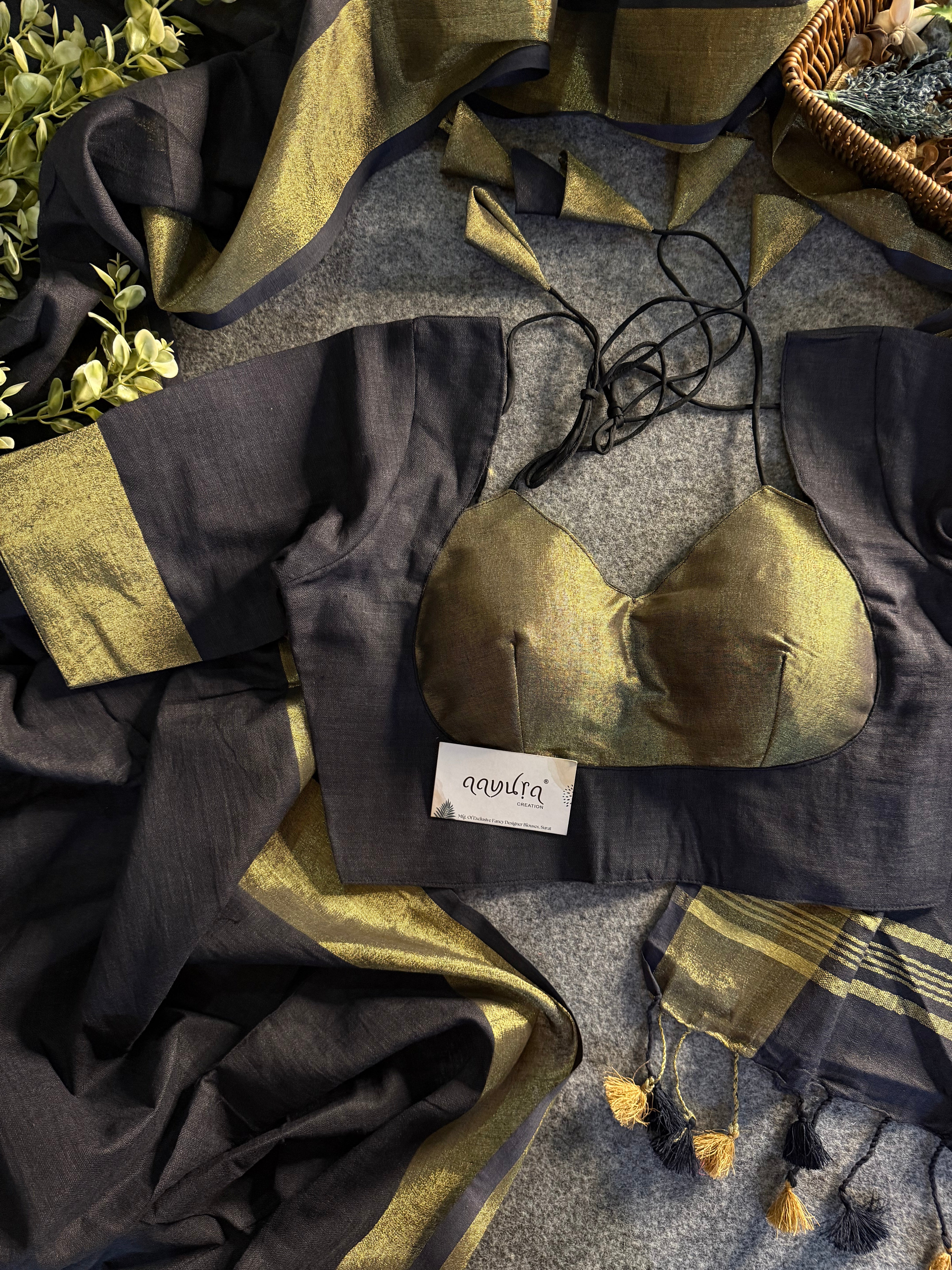 Handwoven Linen Grace Saree