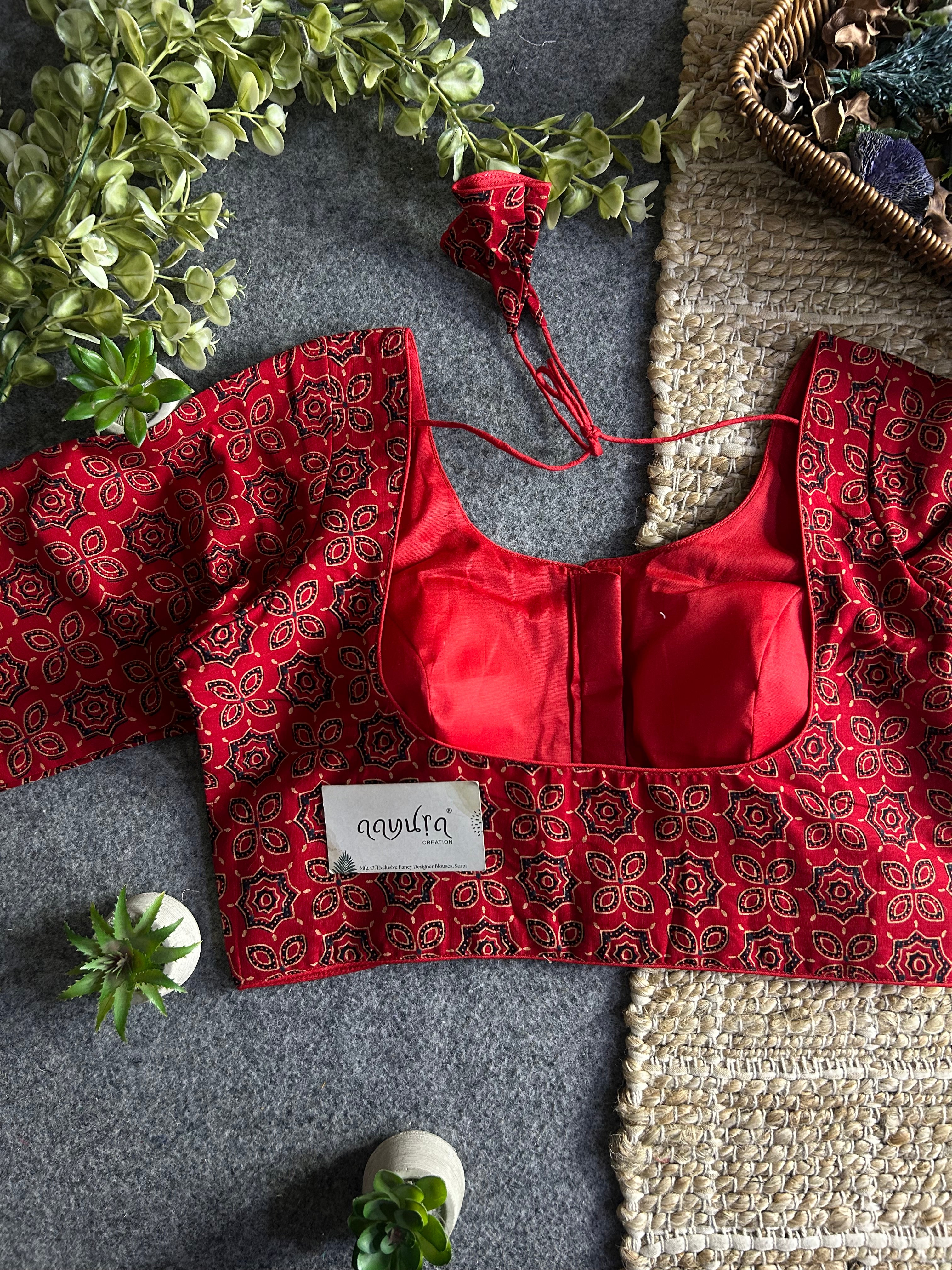 Cotton Front Open Blouse