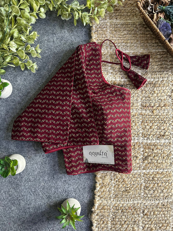 Cotton Front Open Blouse