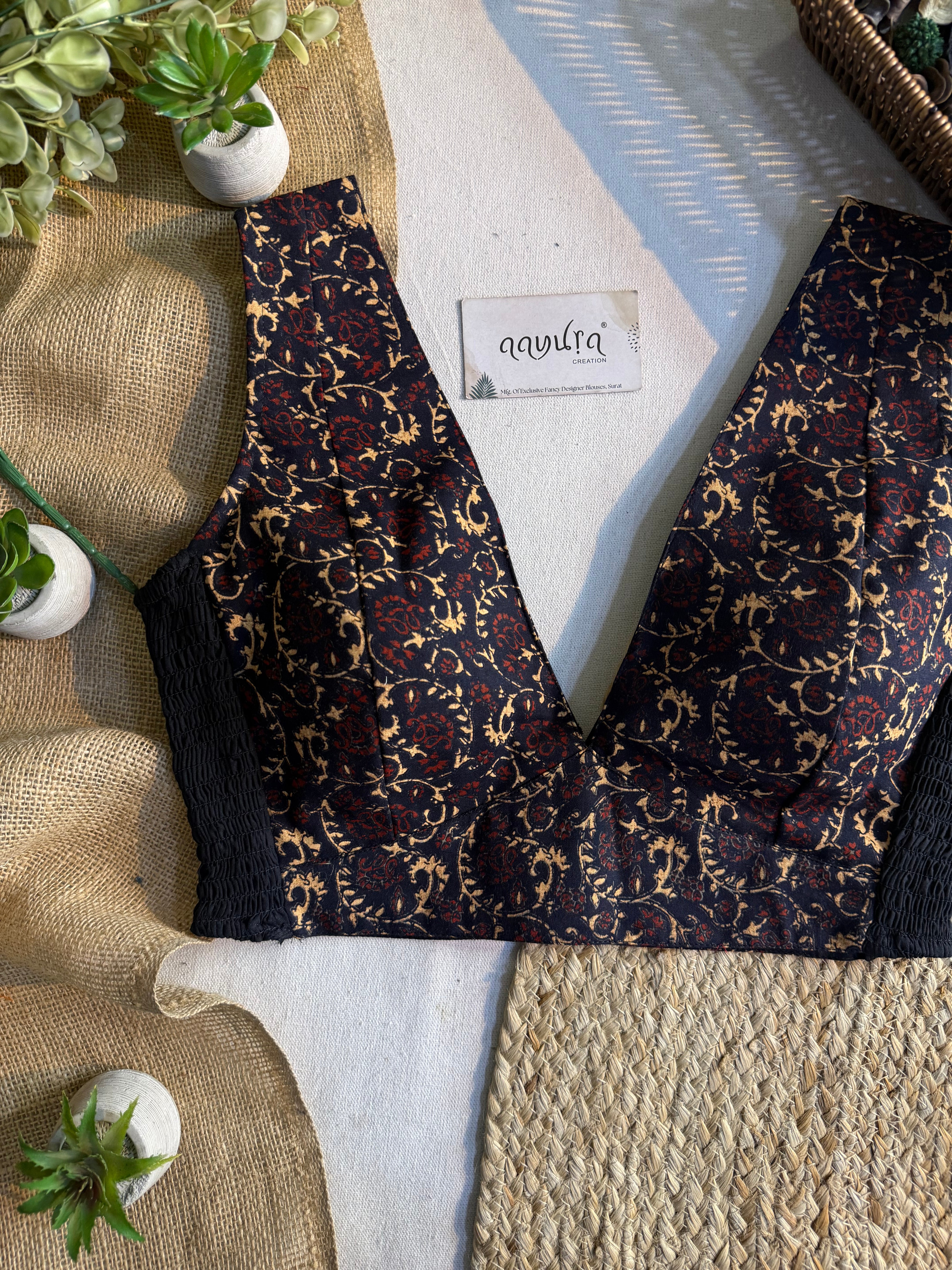 Comfort Fit V Neck Blouse