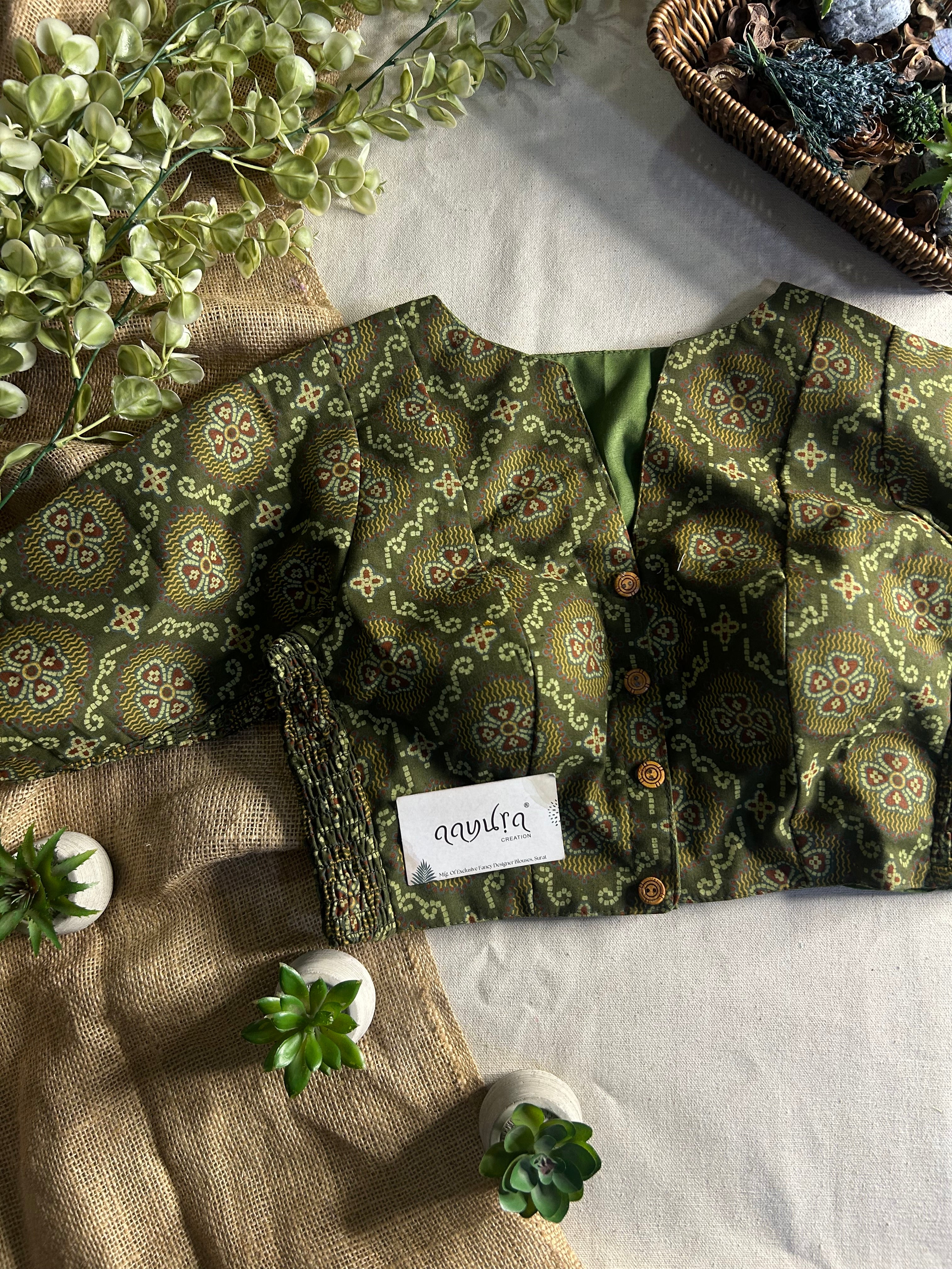 Comfort Fit Cotton Print Blouse