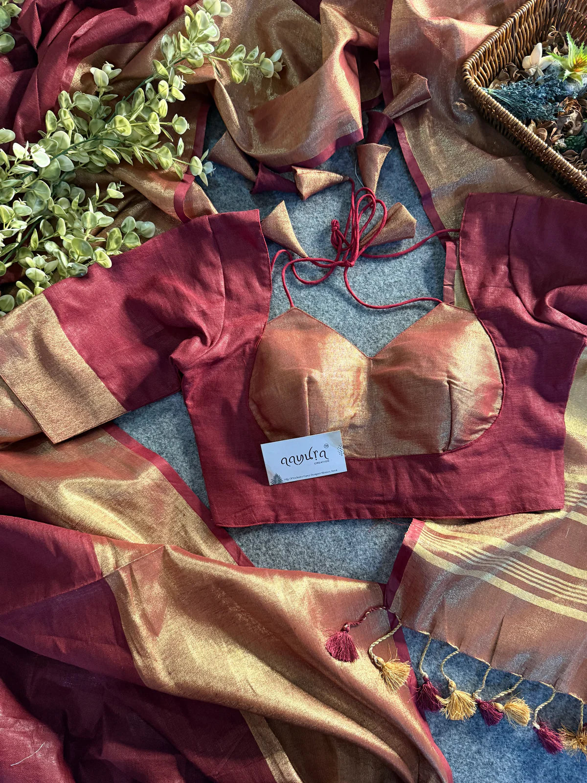 Handwoven Linen Grace Saree