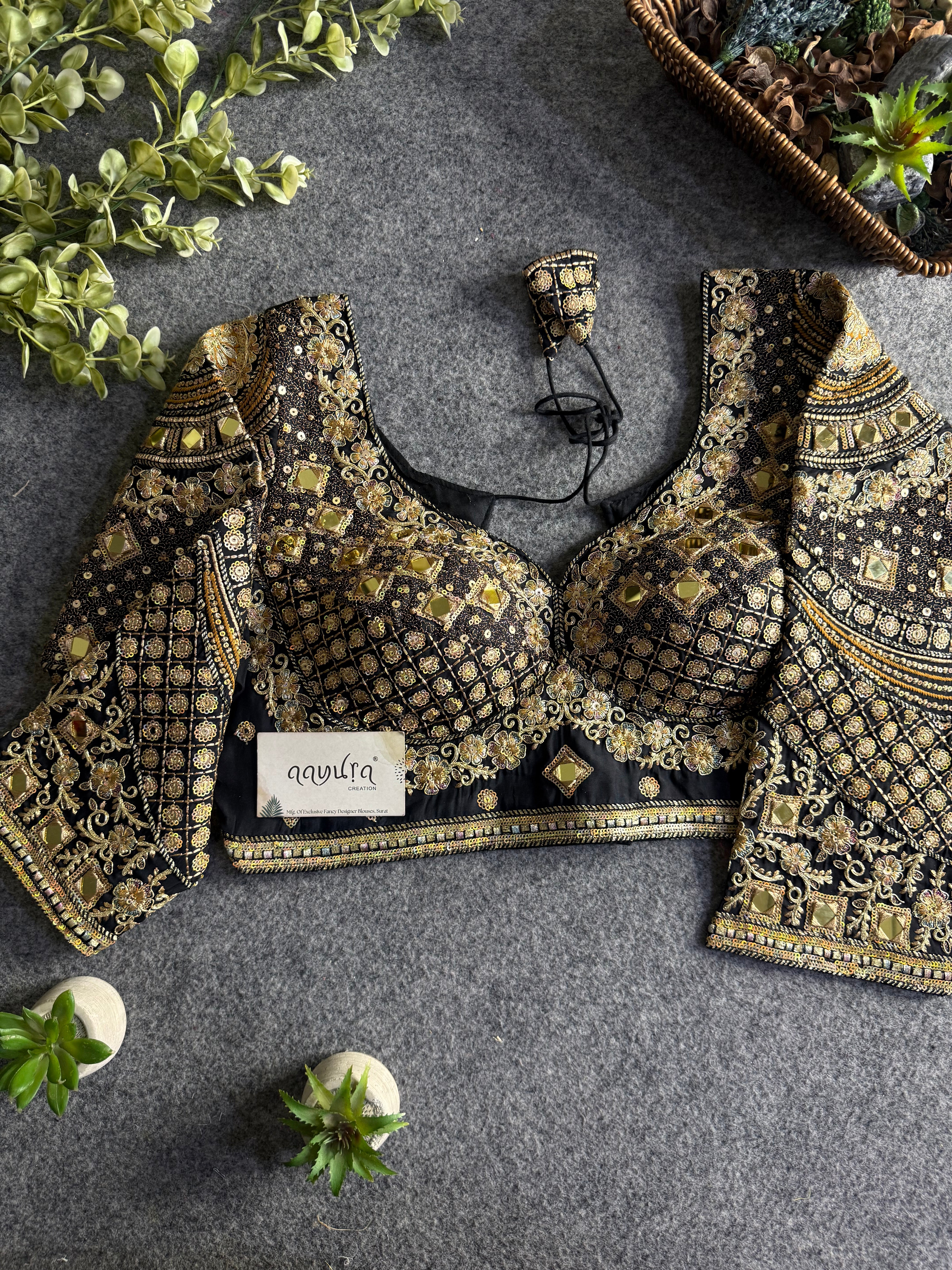 Heritage Embroidery Mirror Work Blouse