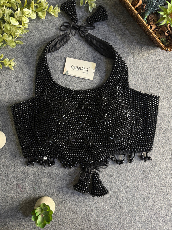 Pearl Halter Black
