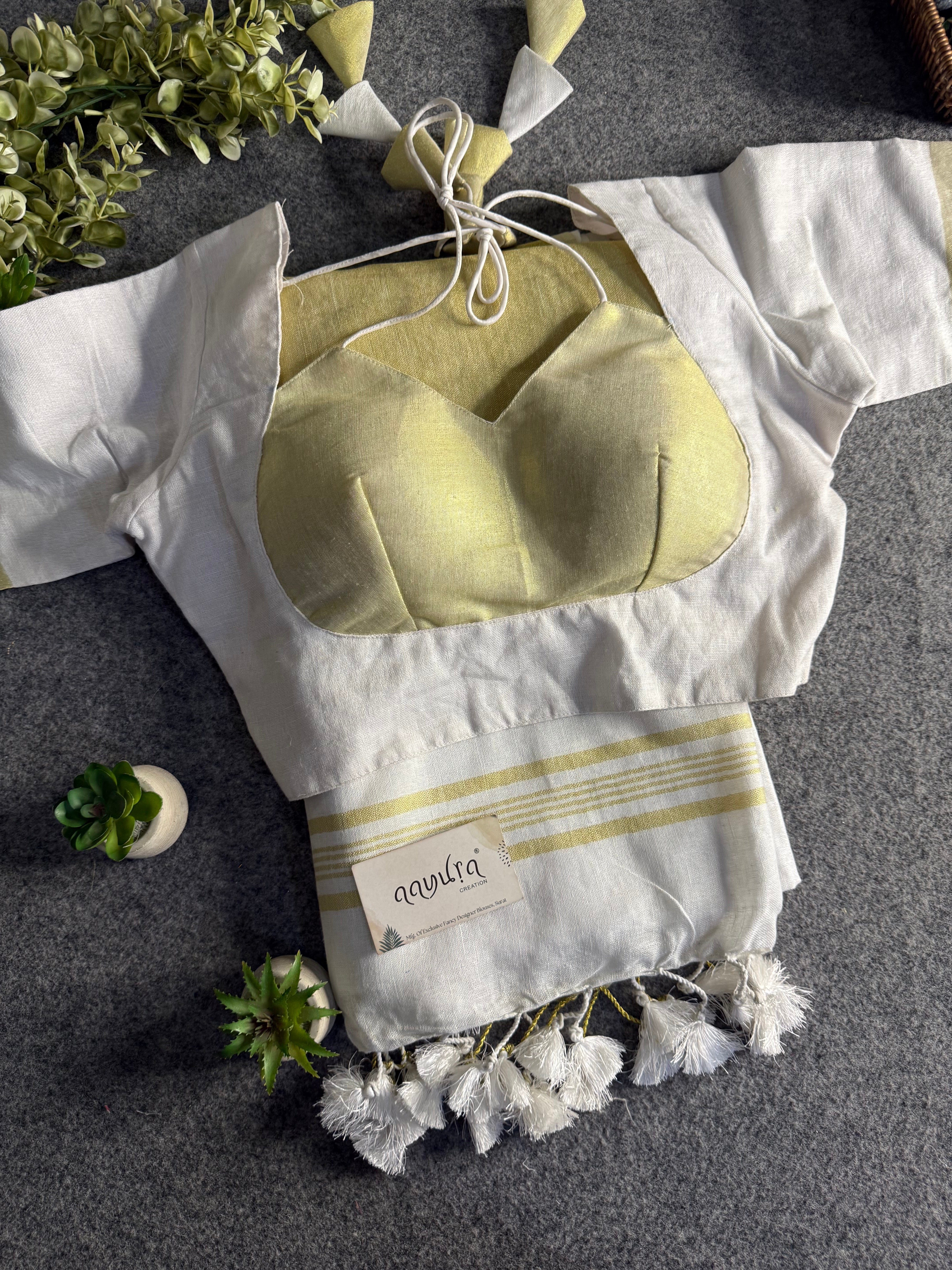 Handwoven Linen Grace Saree