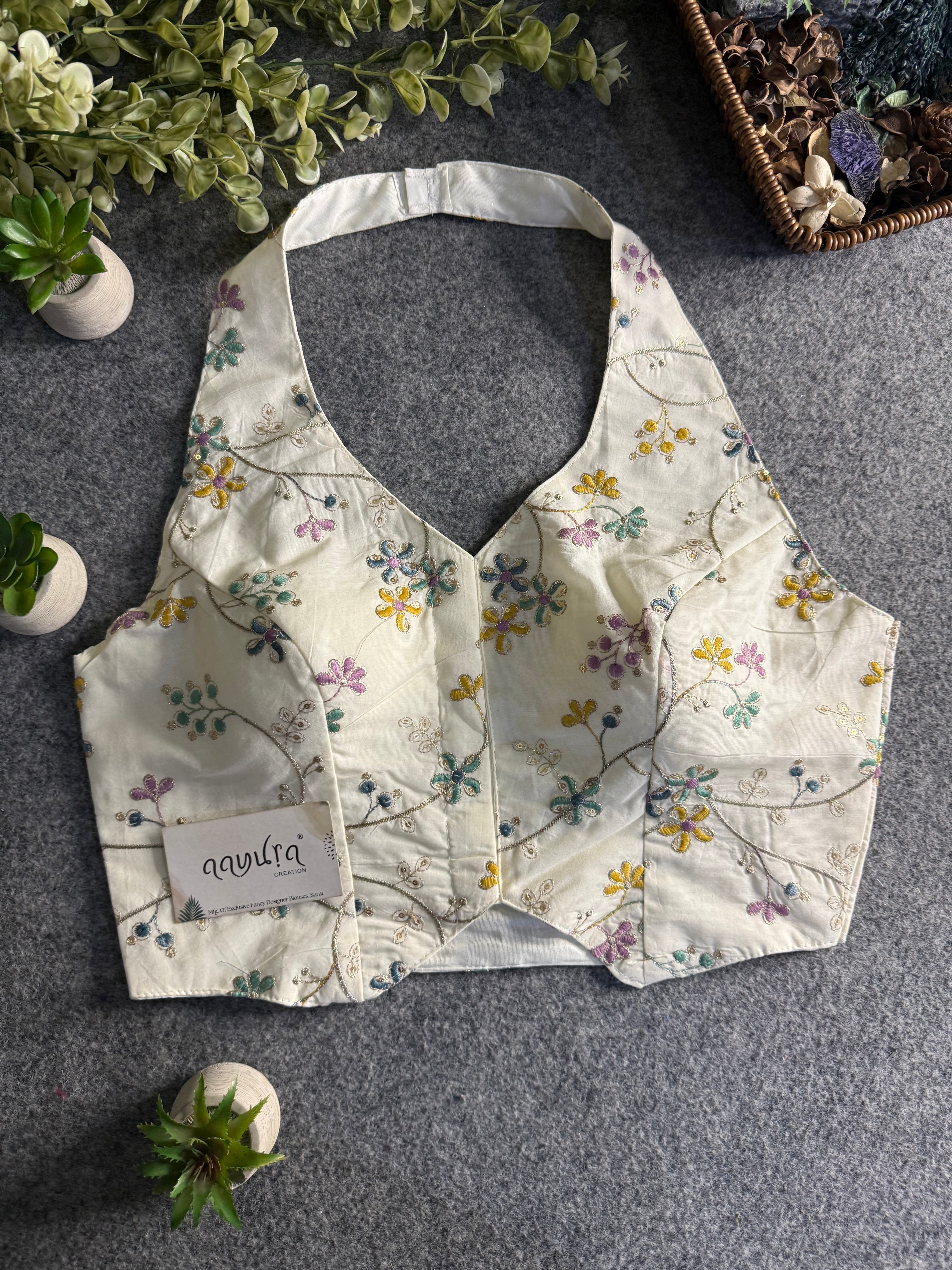 Cotton Halter Neck Blouse