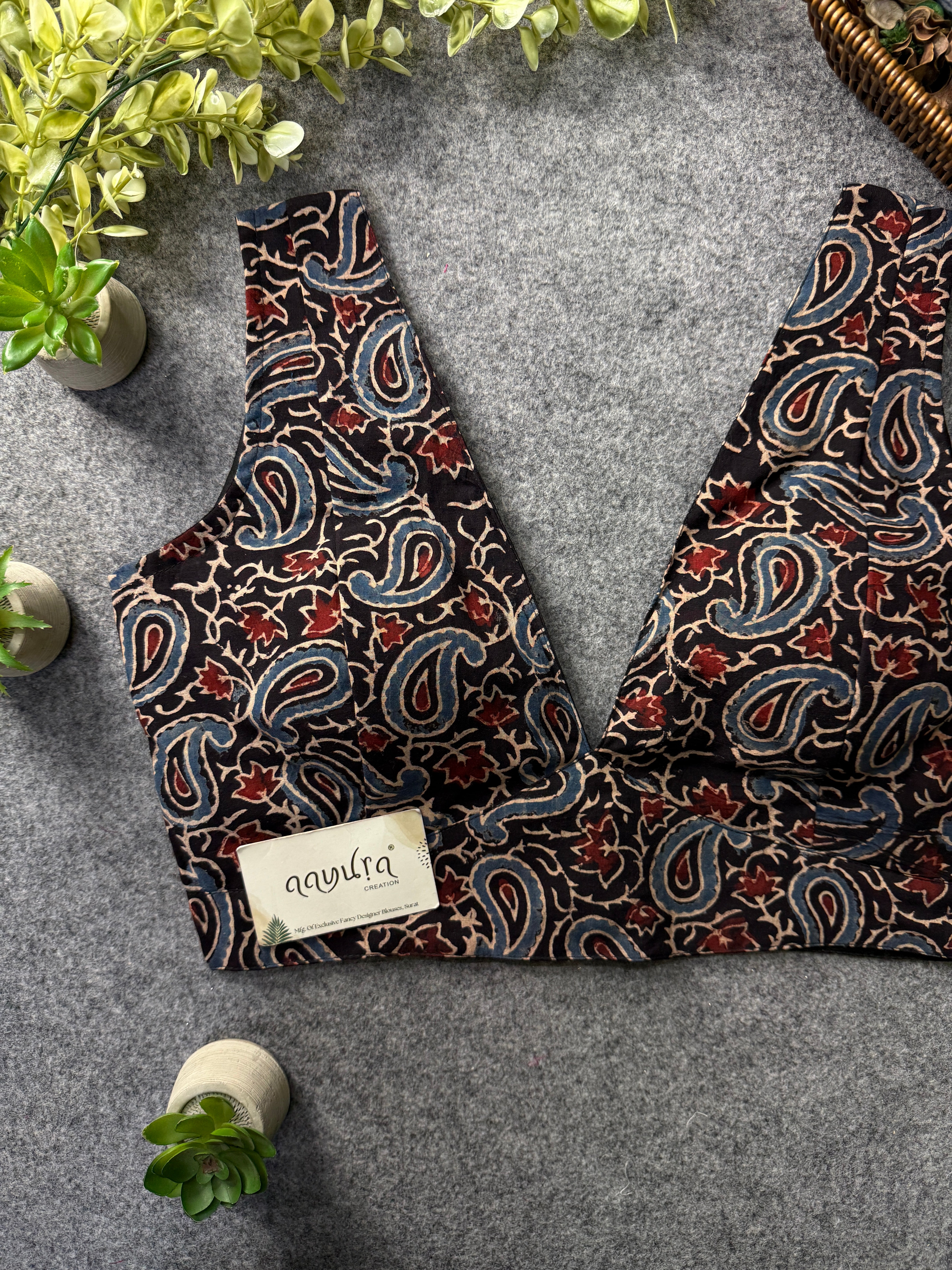 Ajrakh V Neck