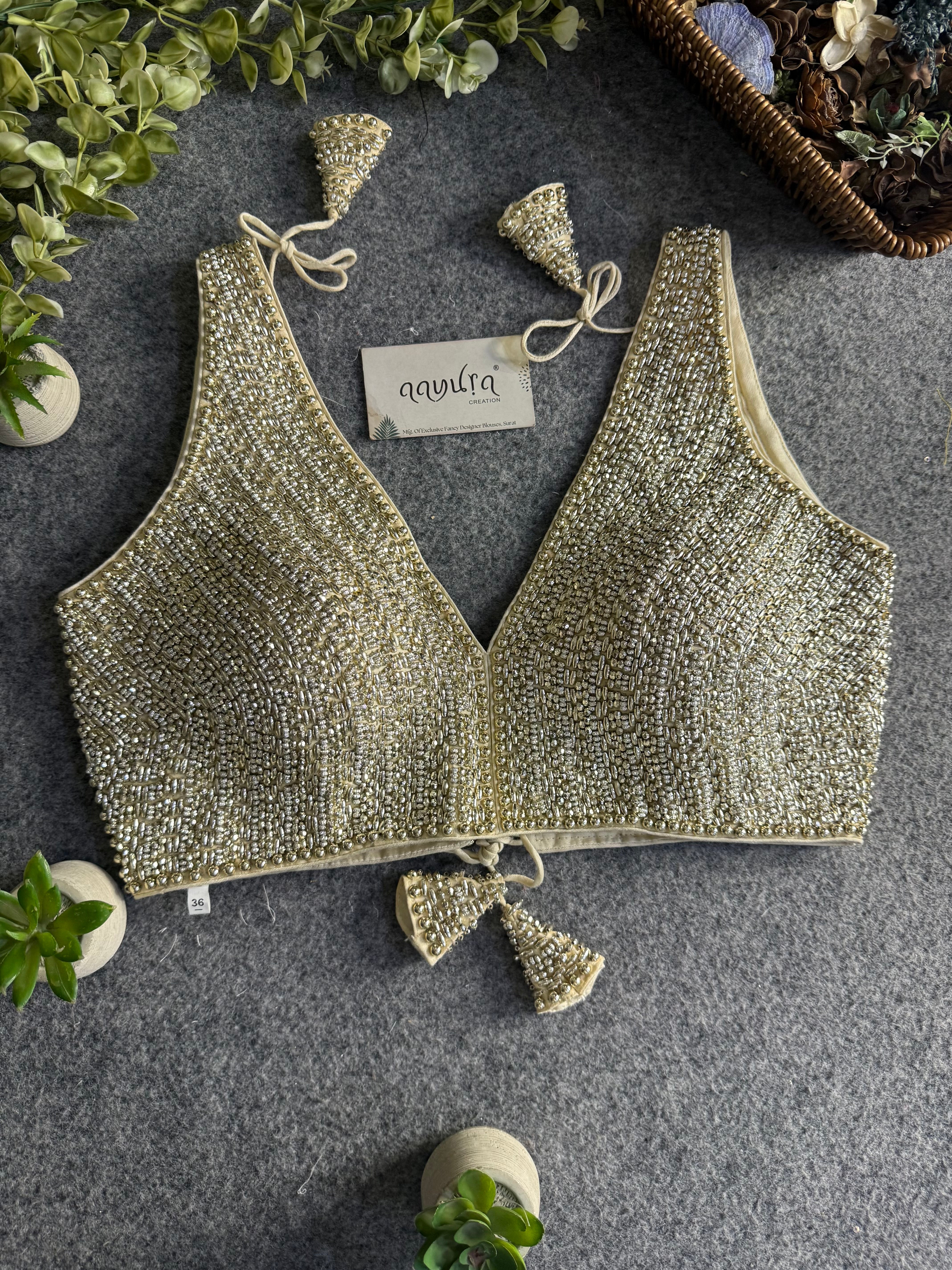 Tanishka V-Neck Blouse ✨