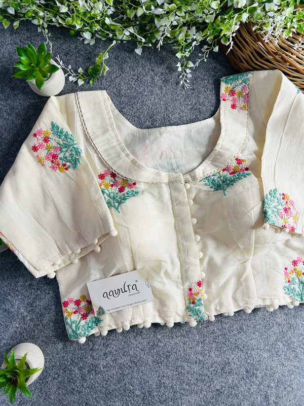 Khadi Cotton Collar Blouse