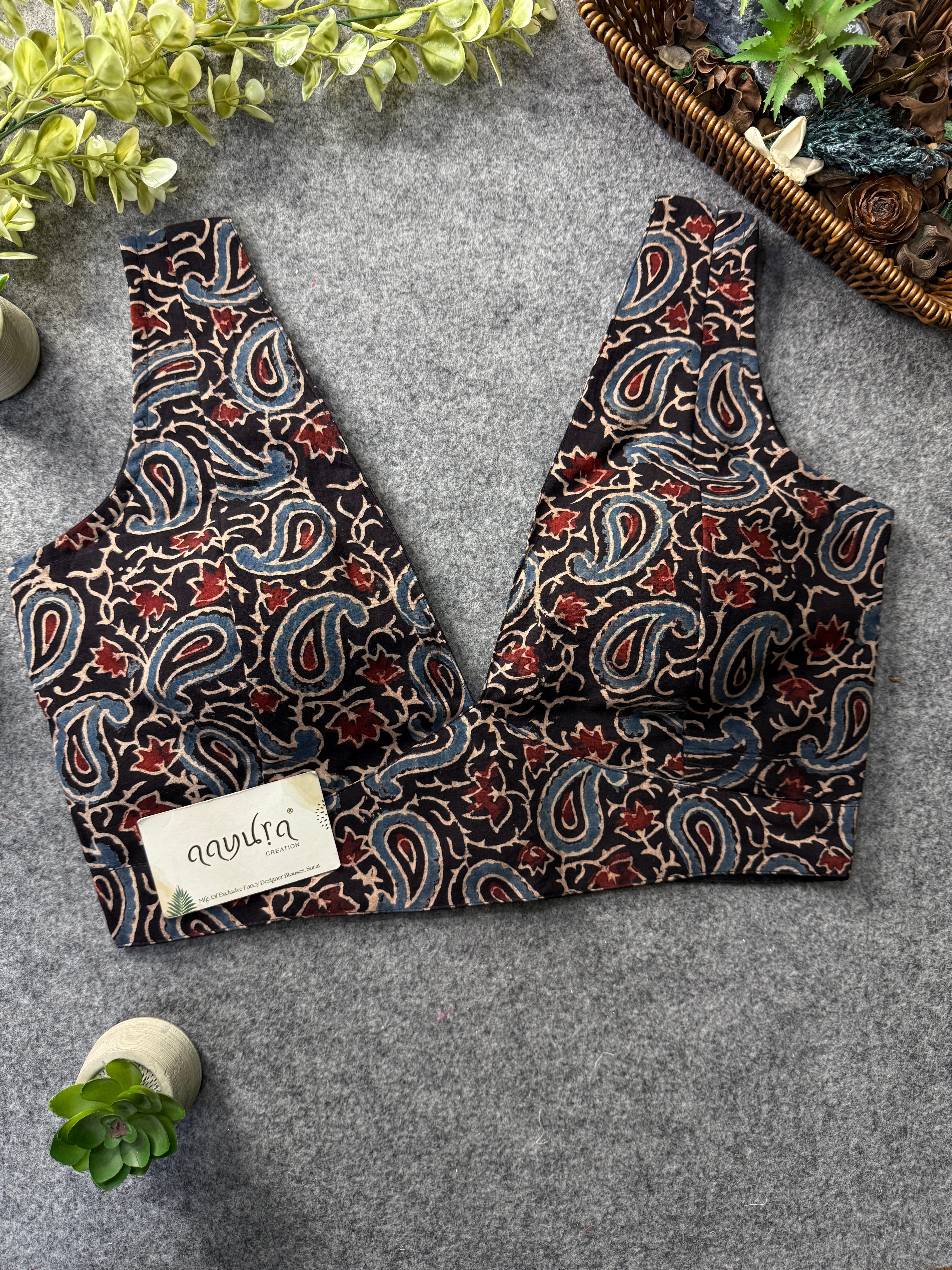 Ajrakh V Neck
