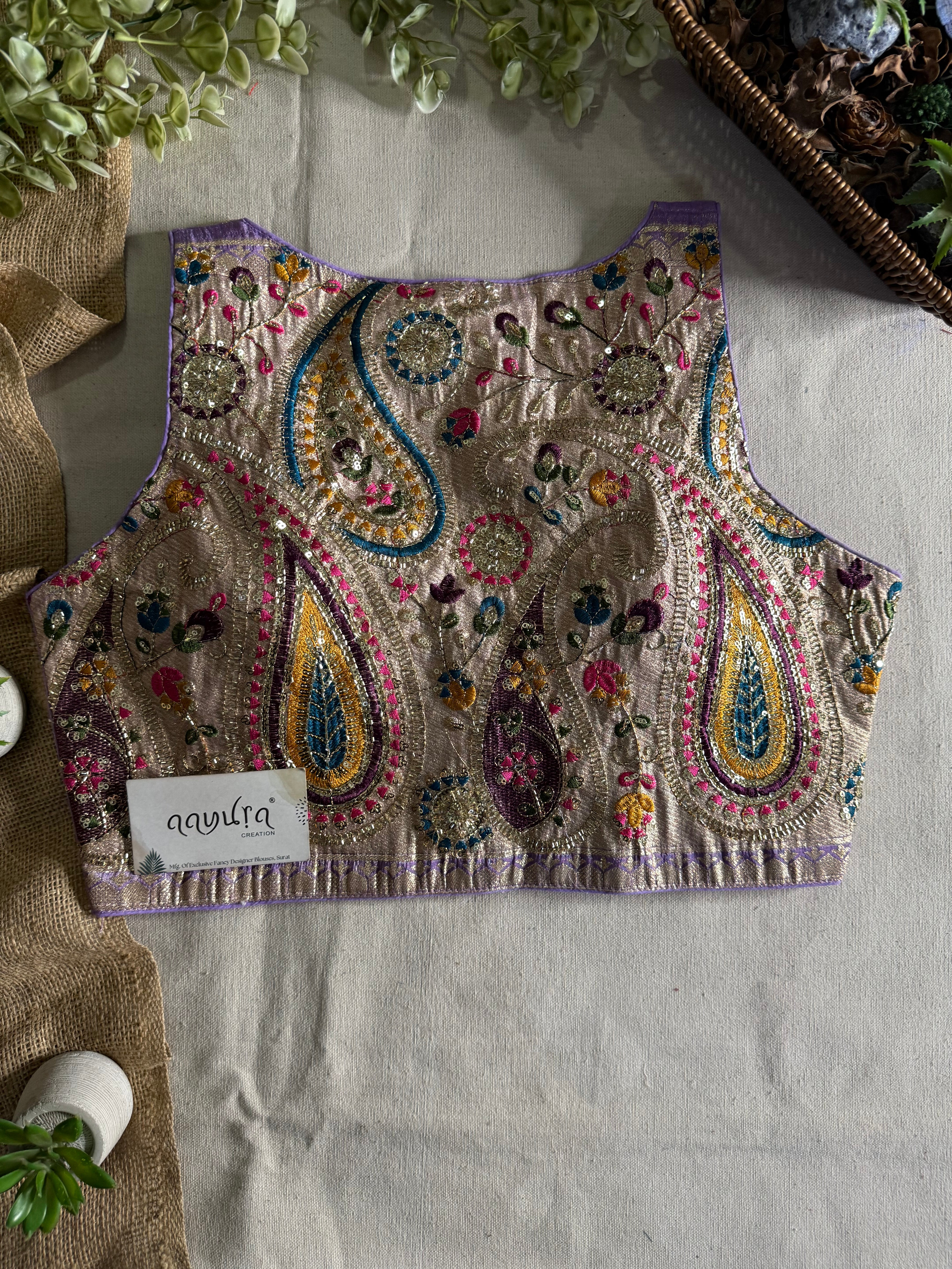 Heritage Banarasi Silk Multi-Thread Work Blouse