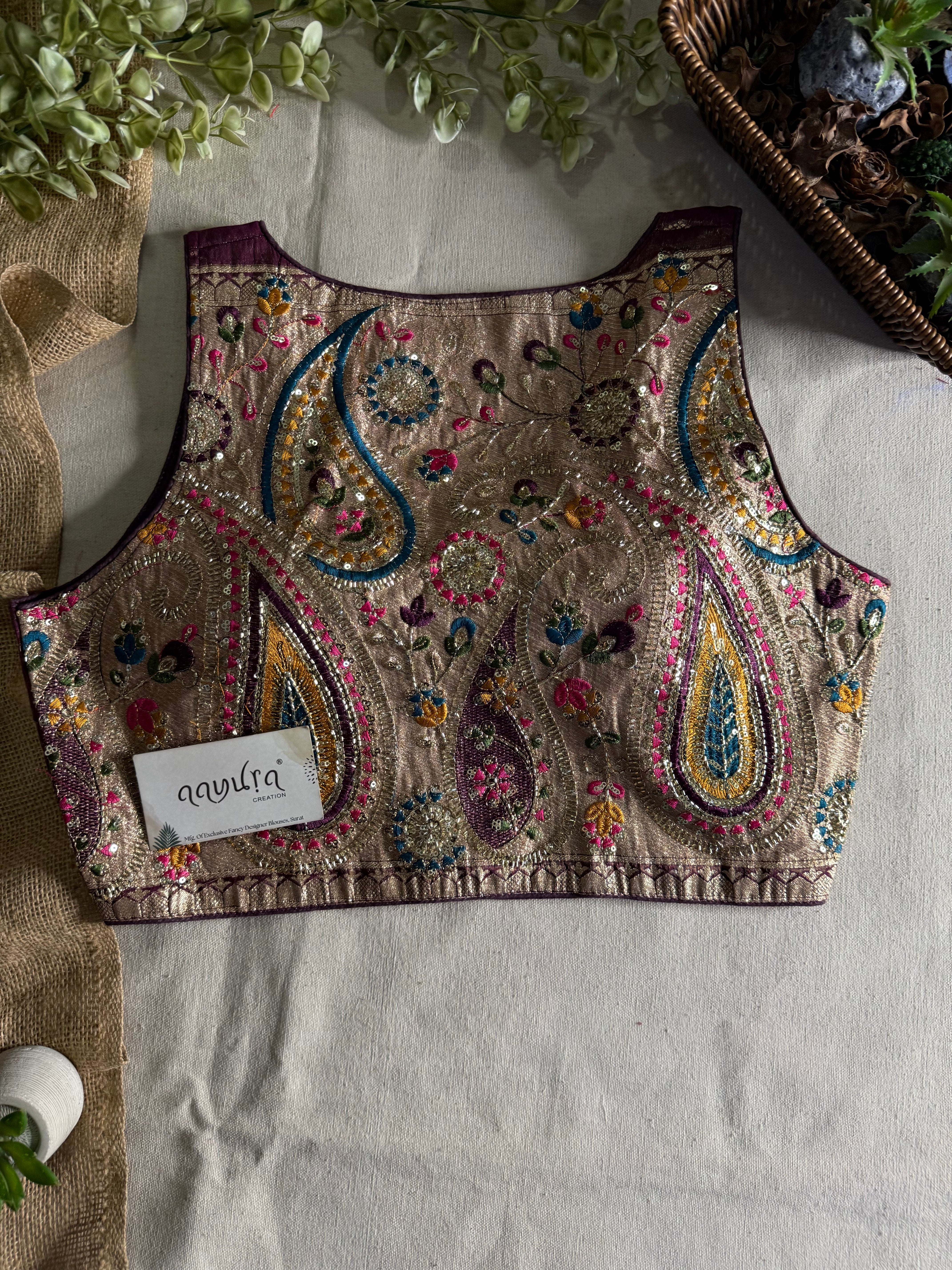 Heritage Banarasi Silk Multi-Thread Work Blouse