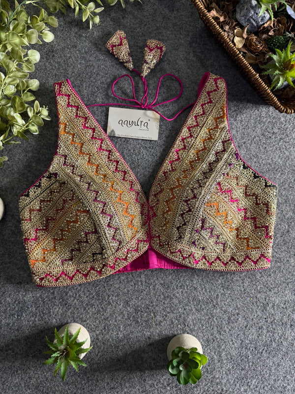 Classic Lace Stone Embroidered Blouse