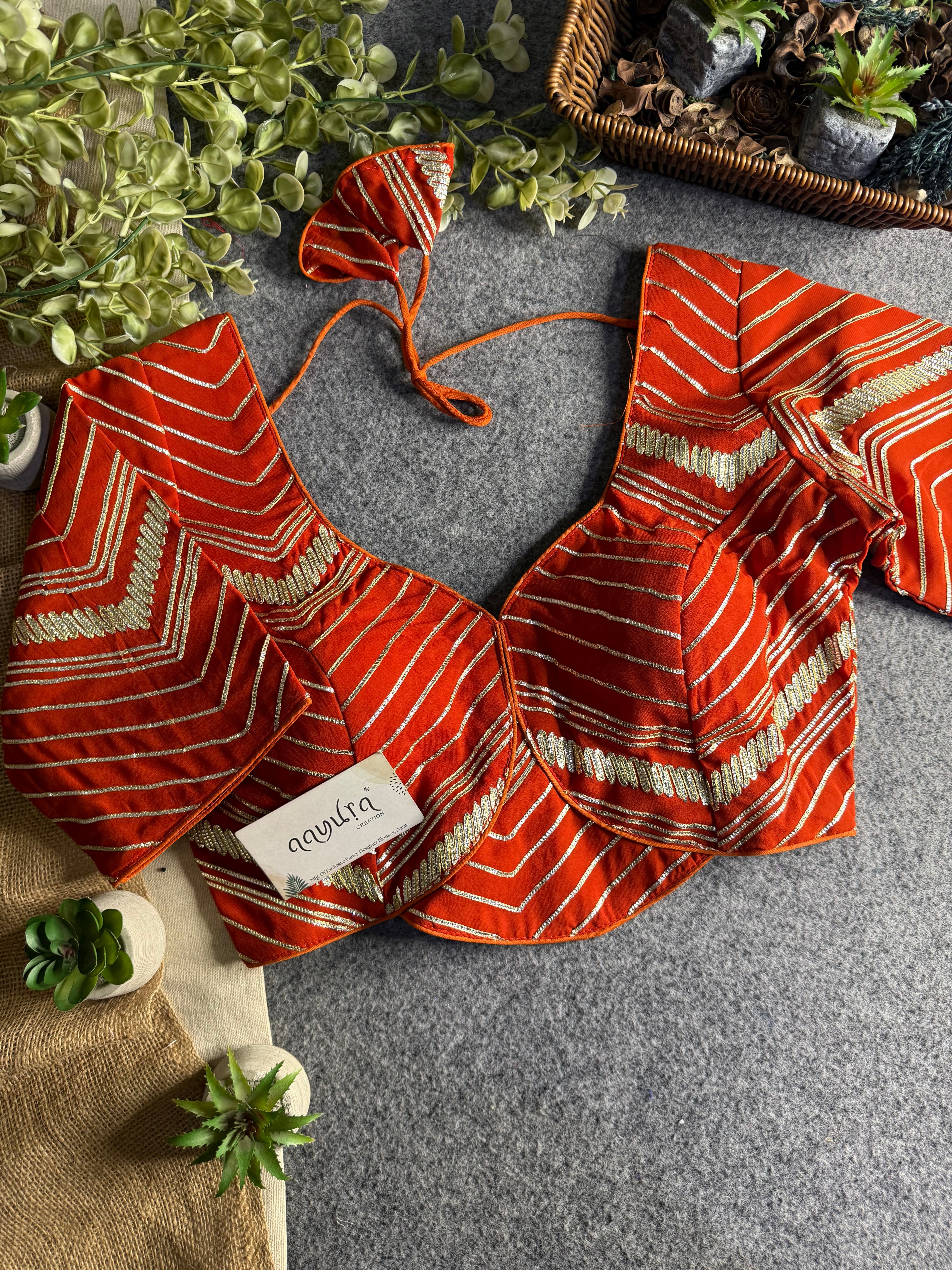 Royal Georgette Gota Patti Blouse