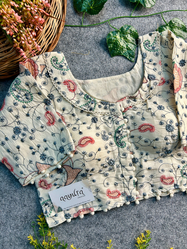 Khadi Cotton Collar Blouse