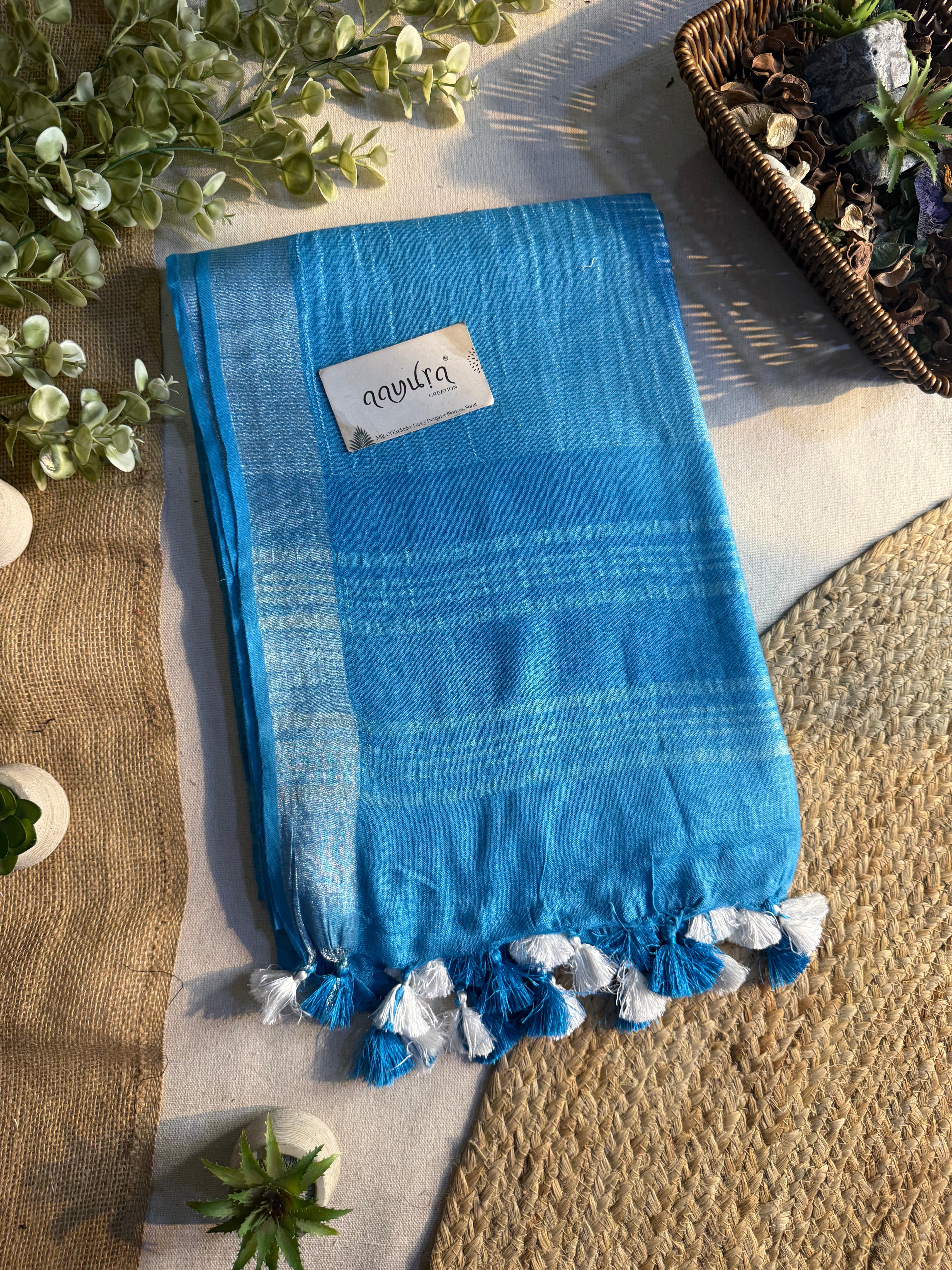 D-Linen Cotton Saree