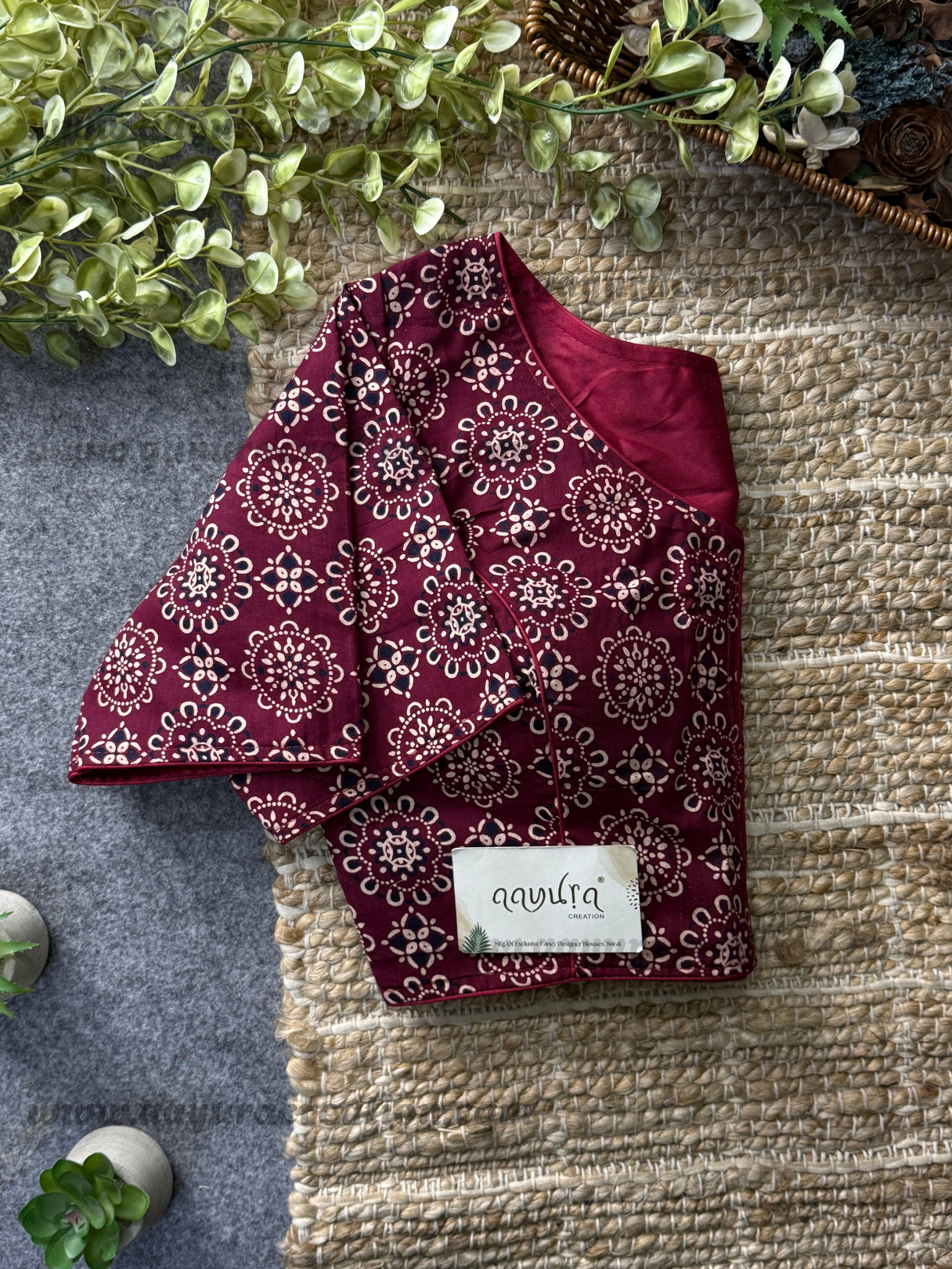 Ajrakh Boatneck Blouse