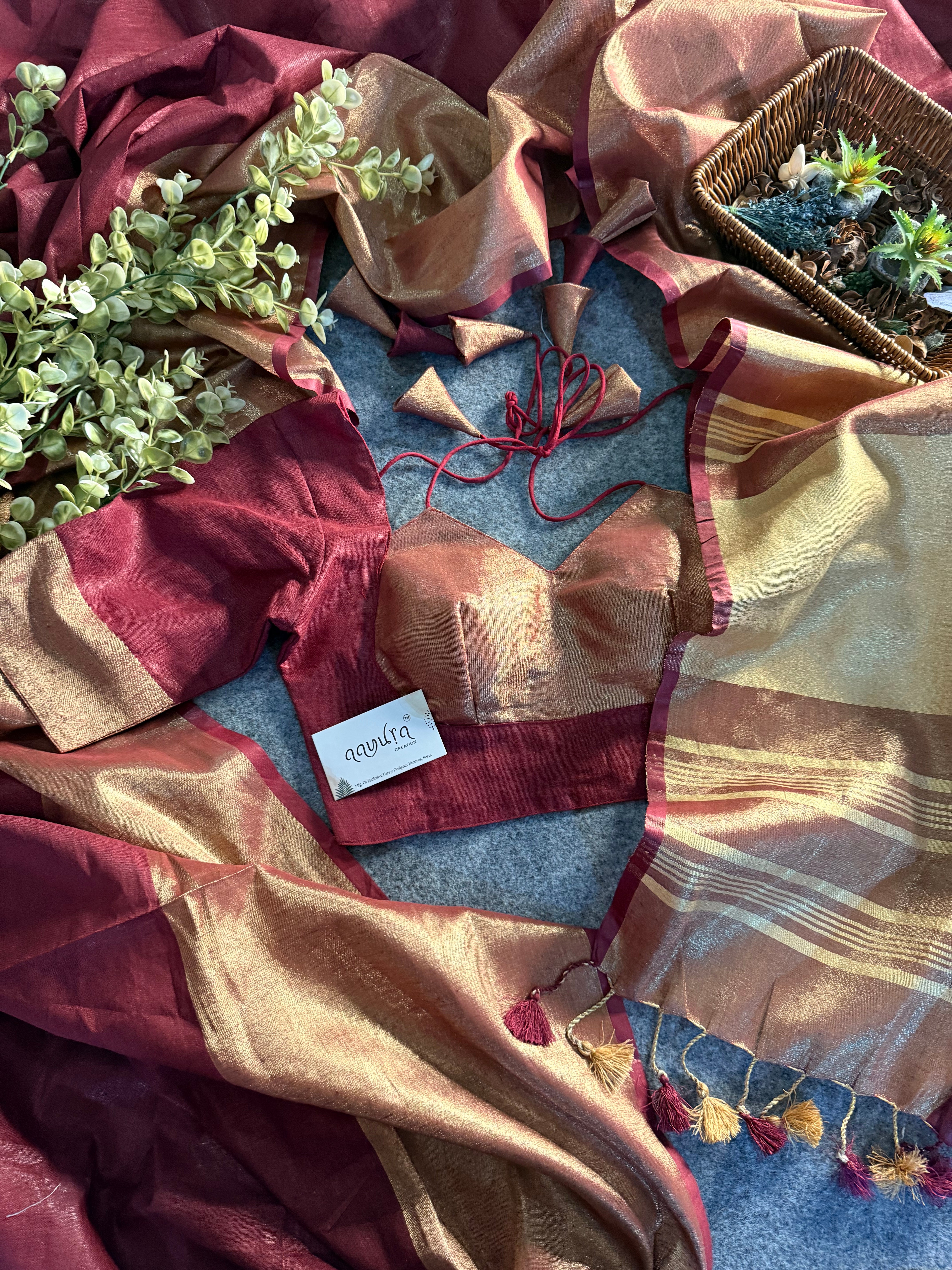 Handwoven Linen Grace Saree