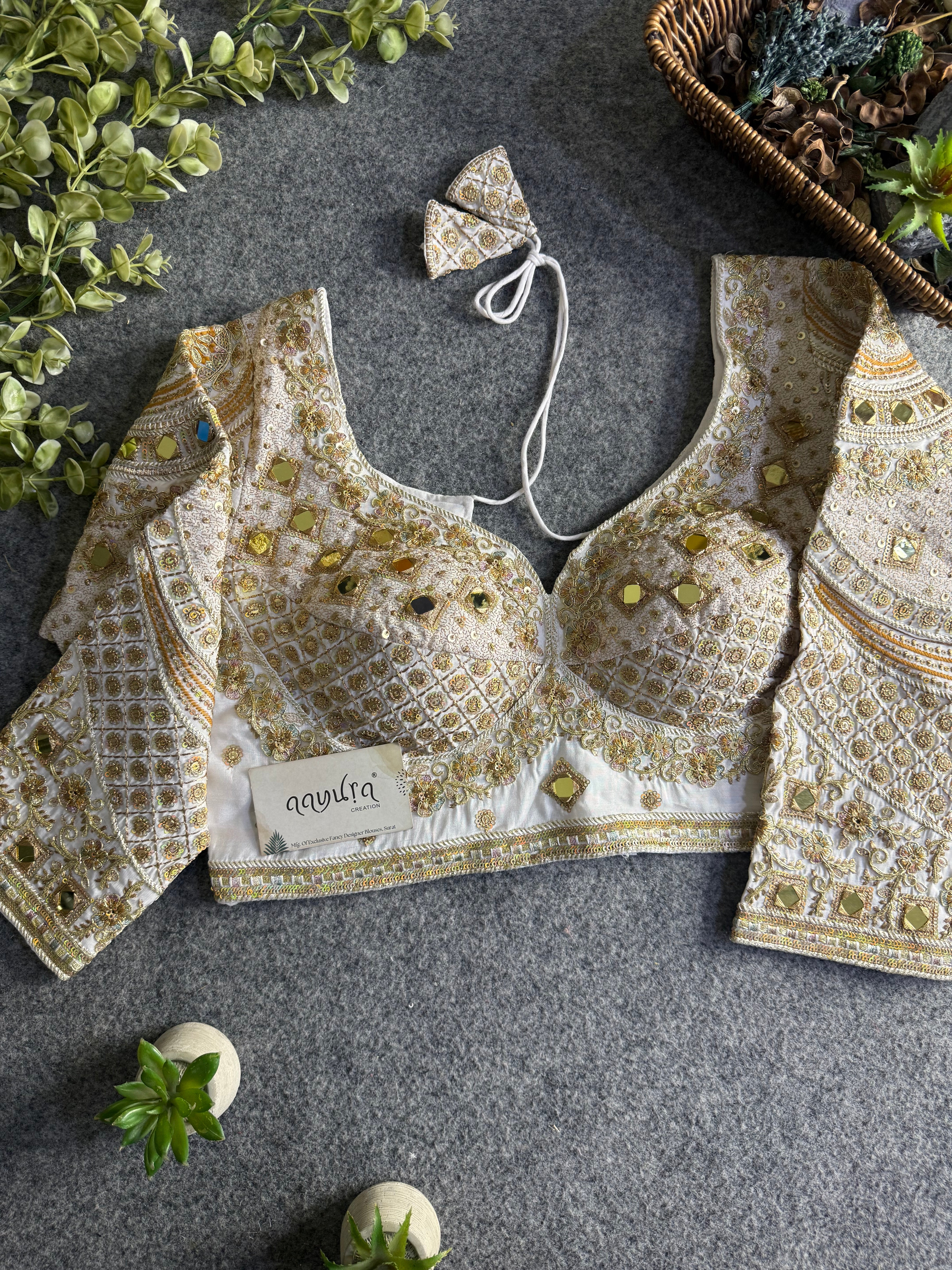 Heritage Embroidery Mirror Work Blouse