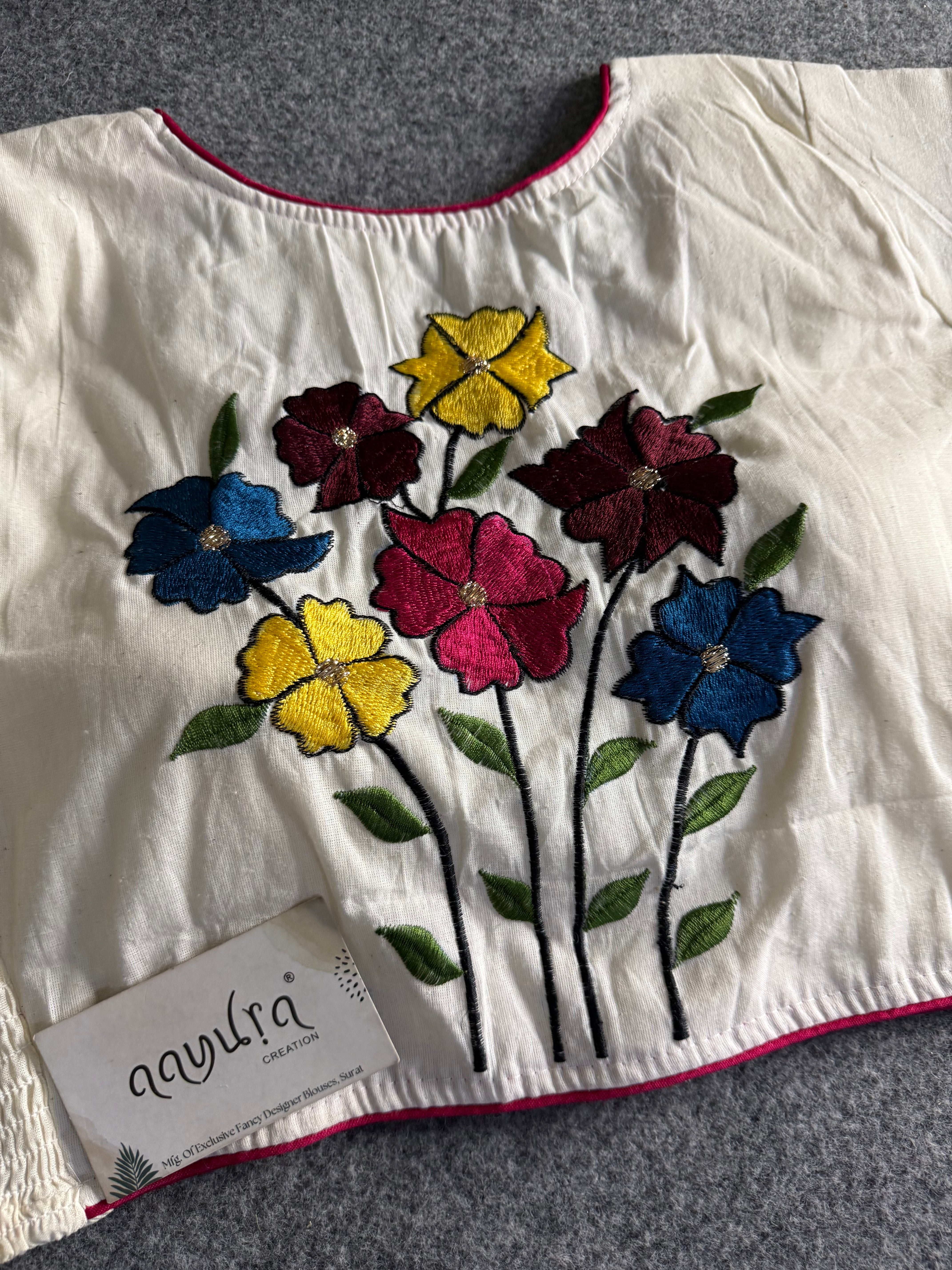 Khadi Threaded Streatchable Blouse