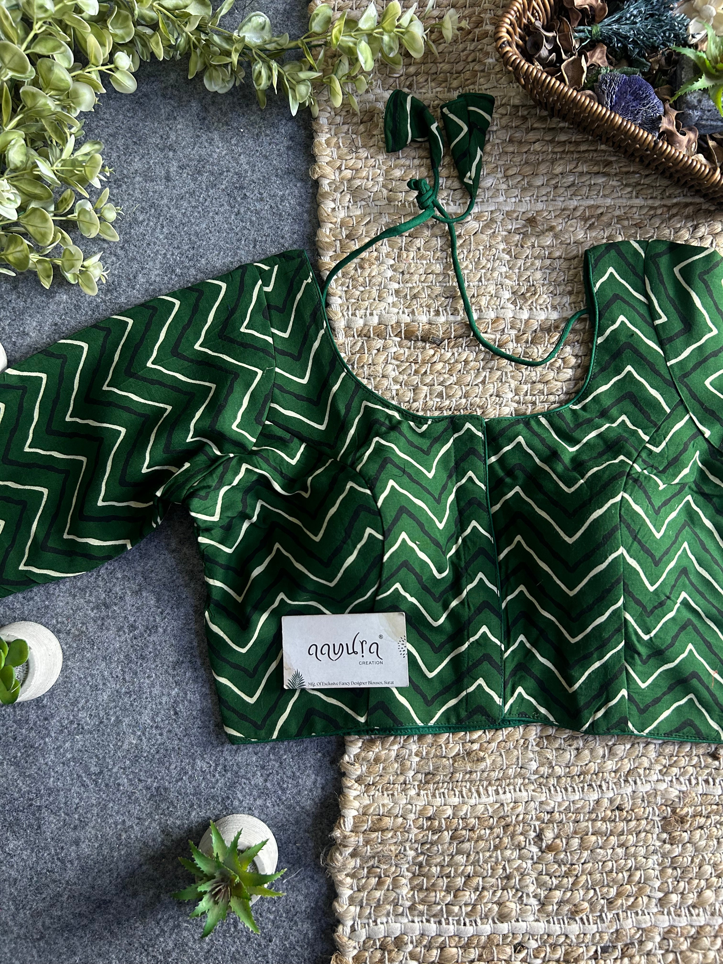 Cotton Front Open Blouse