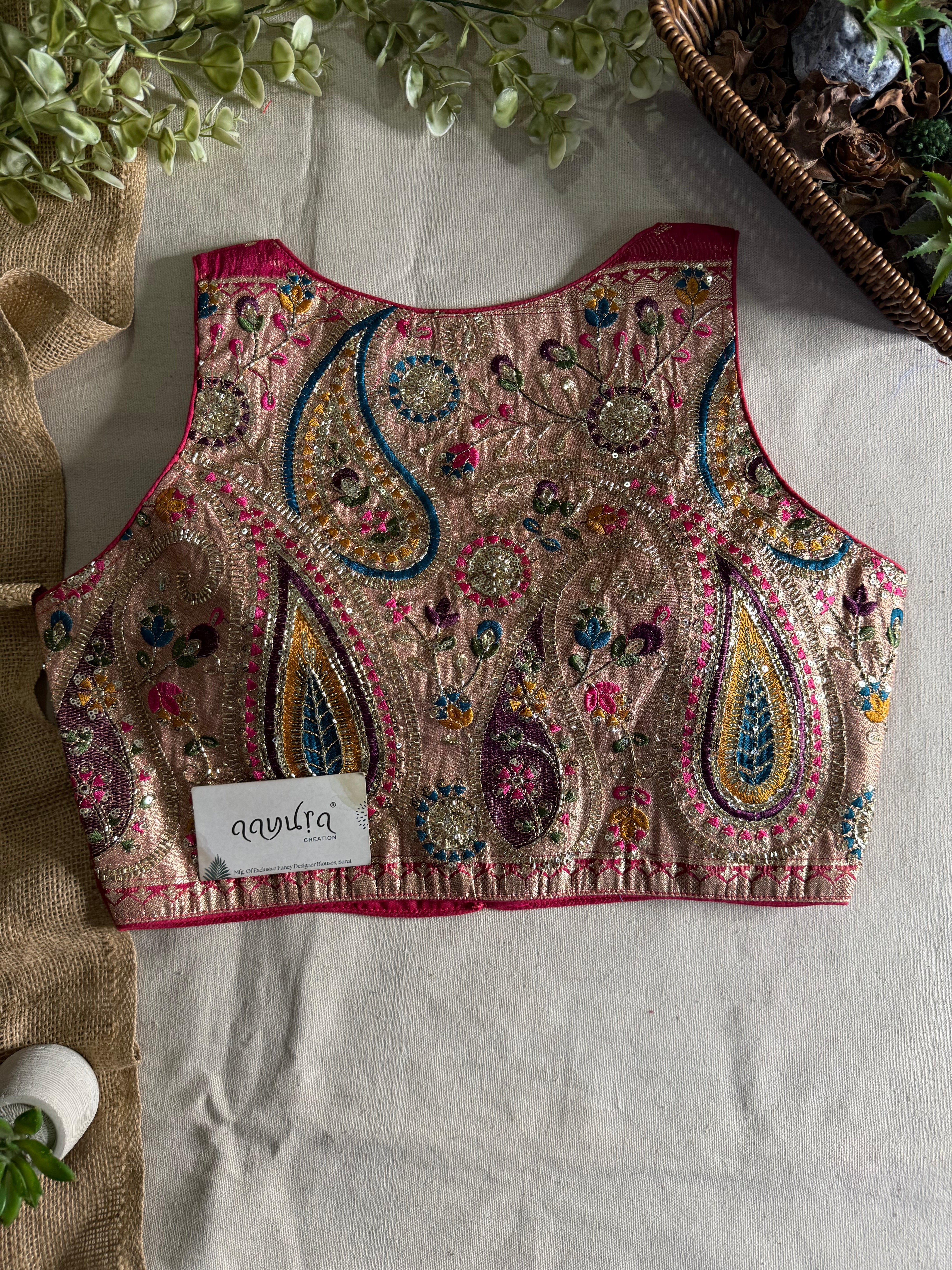 Heritage Banarasi Silk Multi-Thread Work Blouse