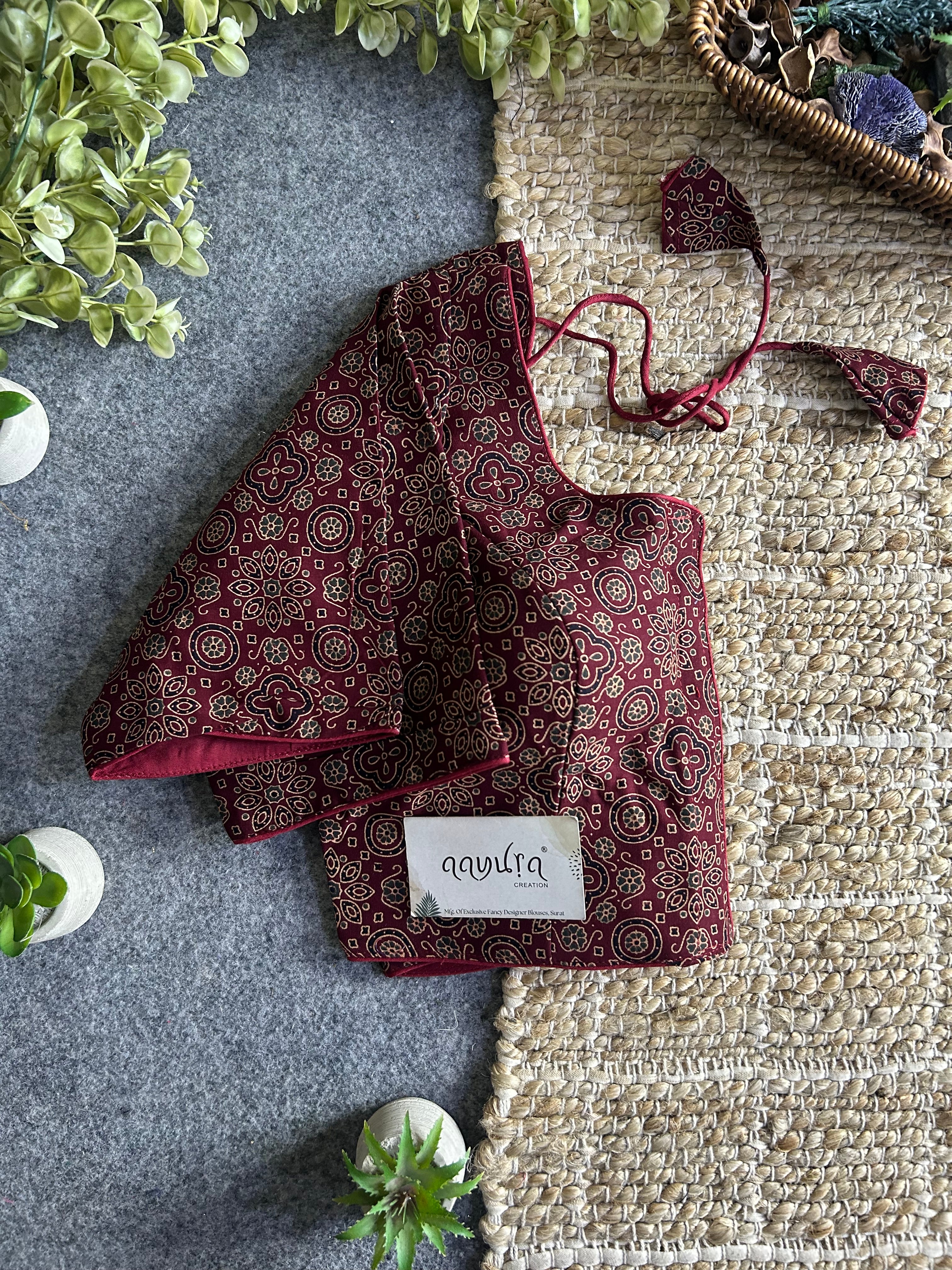Cotton Front Open Blouse
