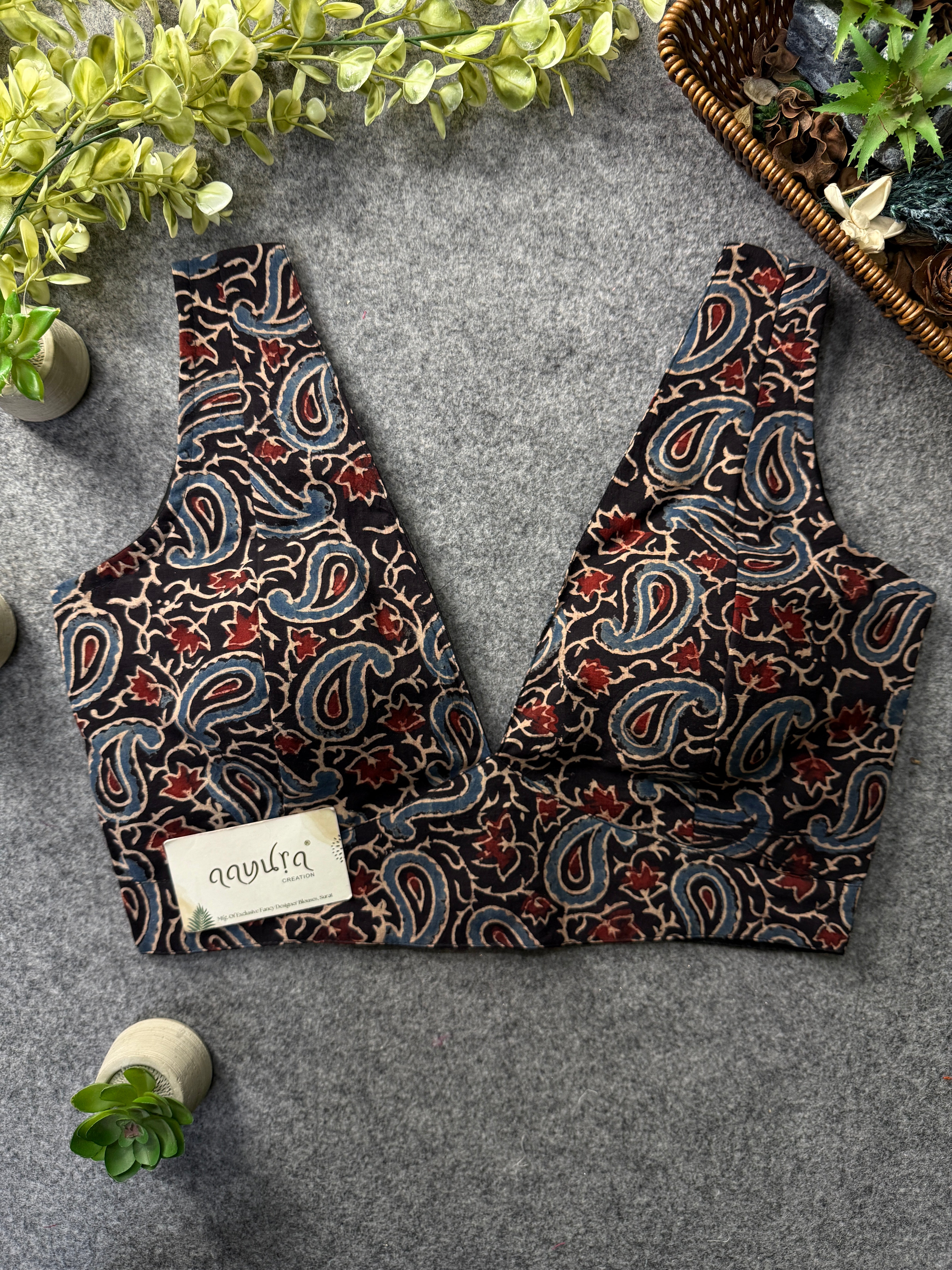 Ajrakh V Neck