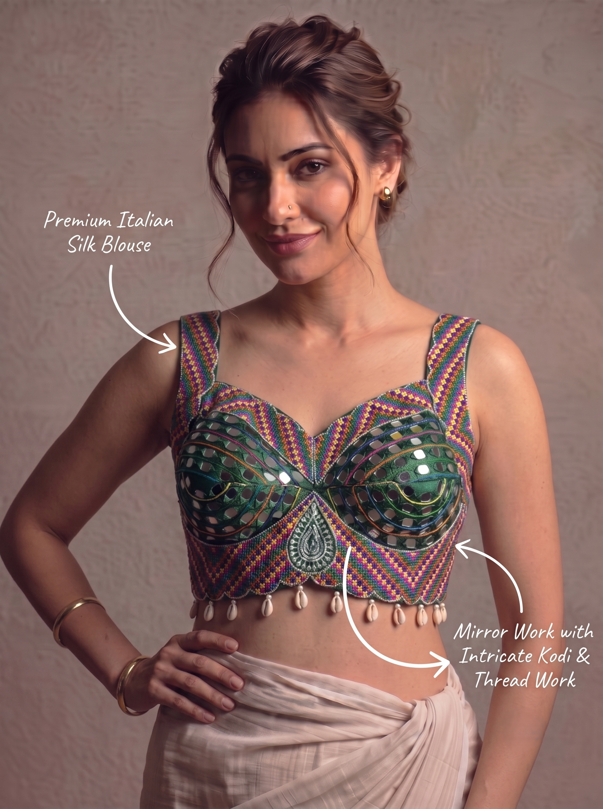 Roshni Kodi Mirror Navratri Blouse