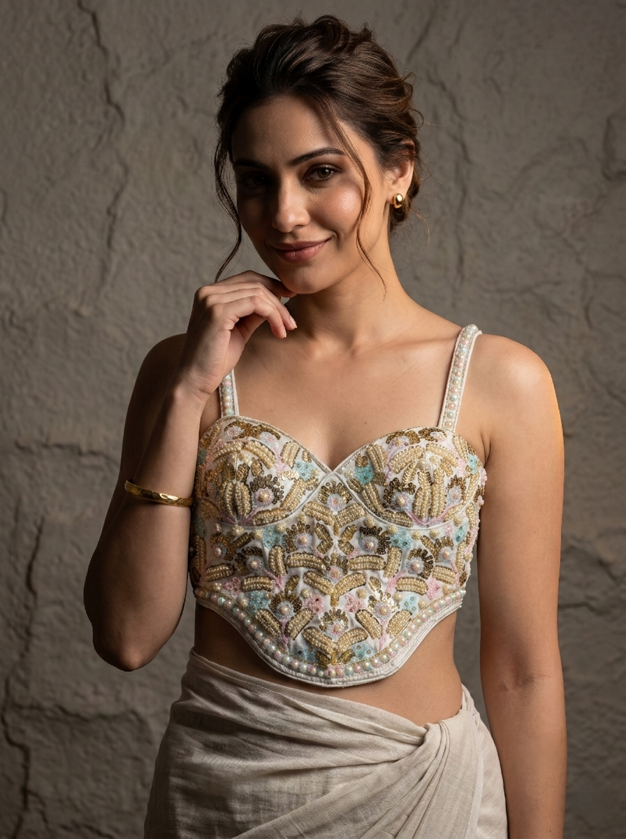 Aarvika Handcrafted Silk Co-Ord Blouse